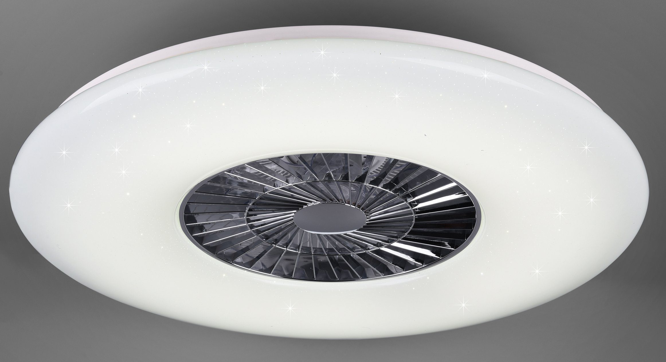 TRIO Leuchten LED Deckenleuchte Visby, integriert, Neutralweiß, LED Timerfunktion, mit schaltbar Fernbedienung., Ventilator, getrennt fest Ventilatorfunktion, Ventilator Leuchte