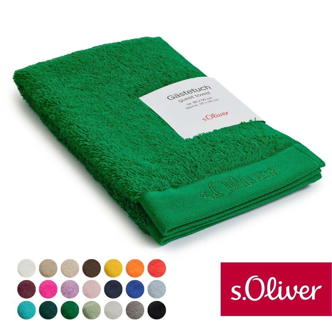 s.Oliver Gästehandtuch s.Oliver, Premium Qualität, 600 gr/m², auch als Sets erhältlich, Walkfrottier (1-St), große Farbauswahl, auch als Duschtuch, Waschhandschuh, Handtuch