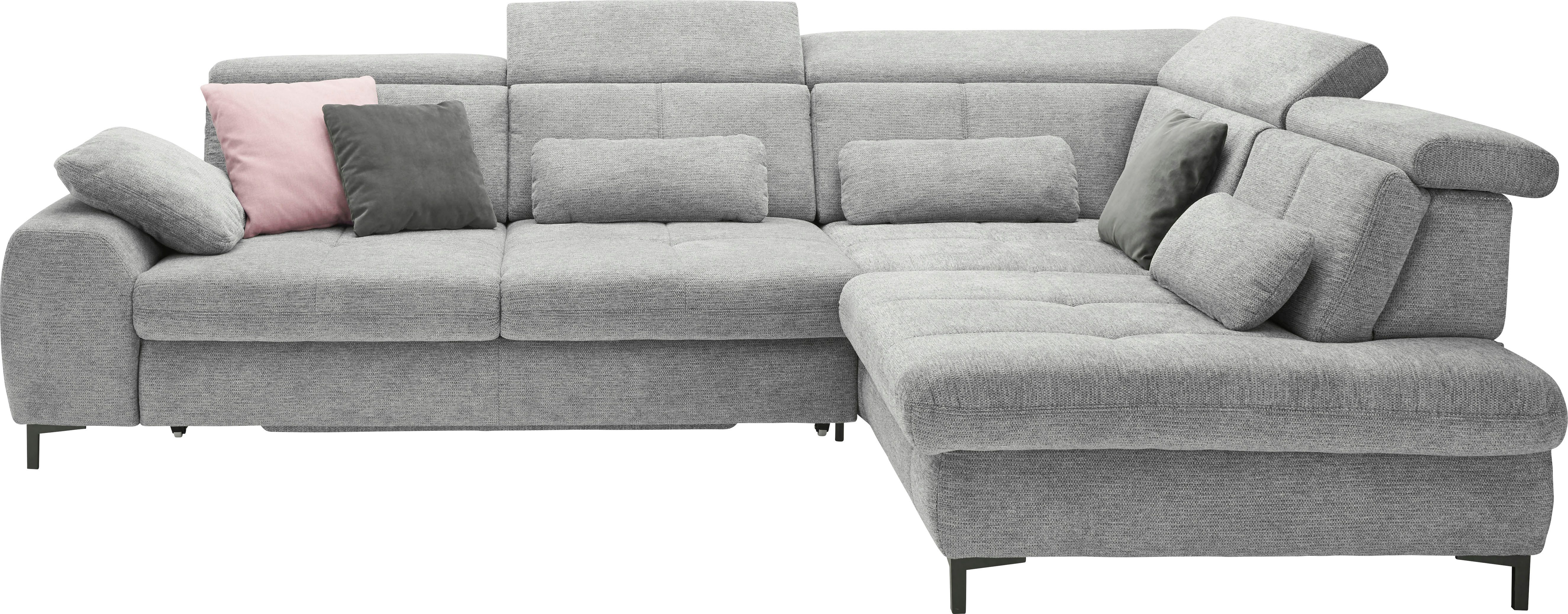 set one by Musterring Ecksofa SO 3400 Sitzhöhe 47cm oder 49cm, Sitztiefe verstellbar, B/T 317/220 cm, Kaltschaumpolsterung, Flachgewebe, whlw. mit weiteren Funktionen
