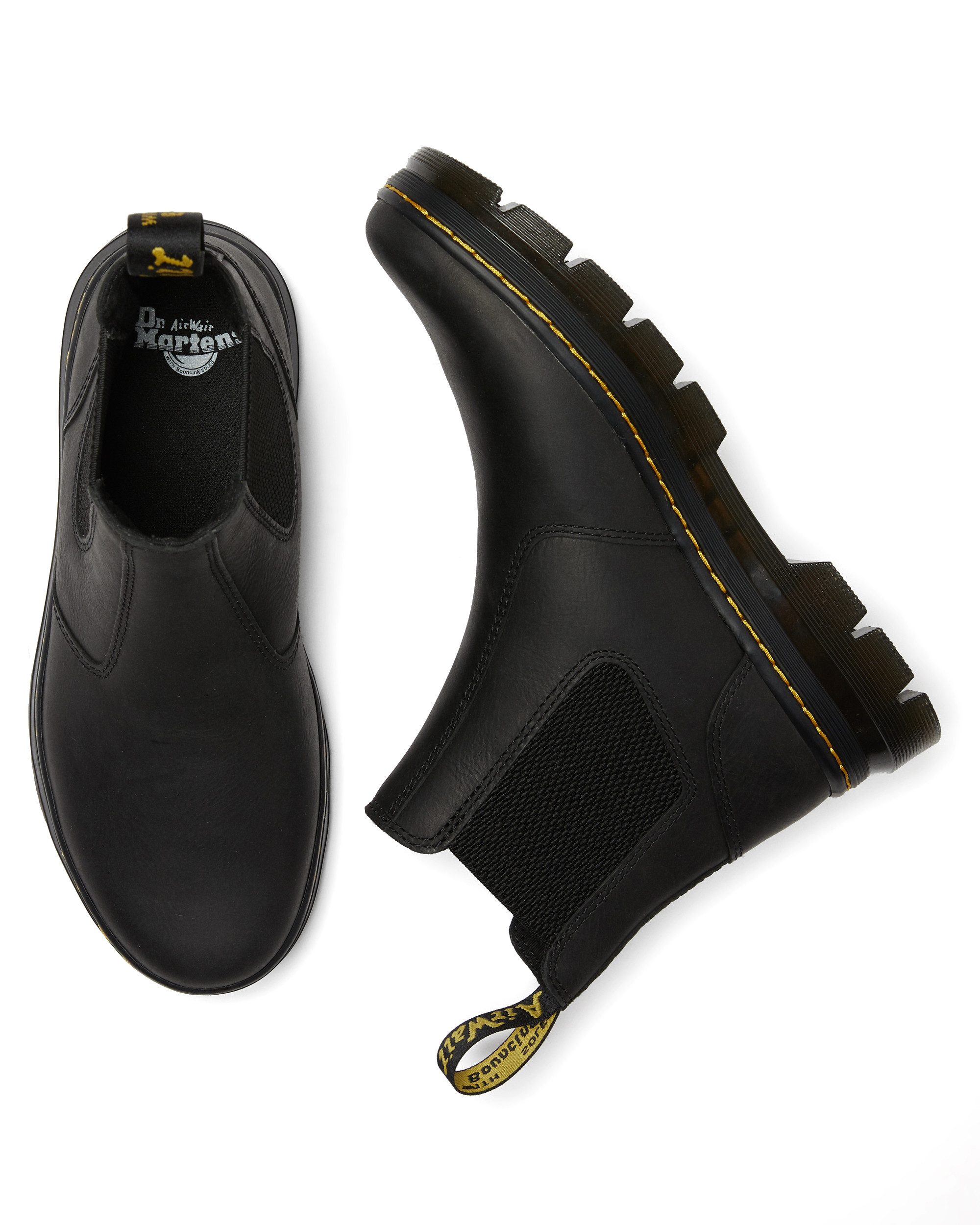 DR. MARTENS Embury Chelseaboots, Blockabsatz, Stiefelette, Schlupfboots mit Logoschriftzug