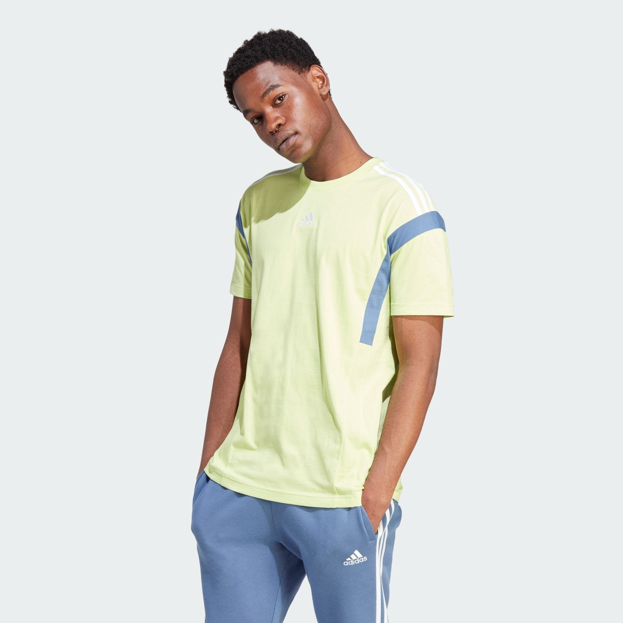 adidas Sportswear T-Shirt COLOURBLOCK T-SHIRT Pulse Lime | 