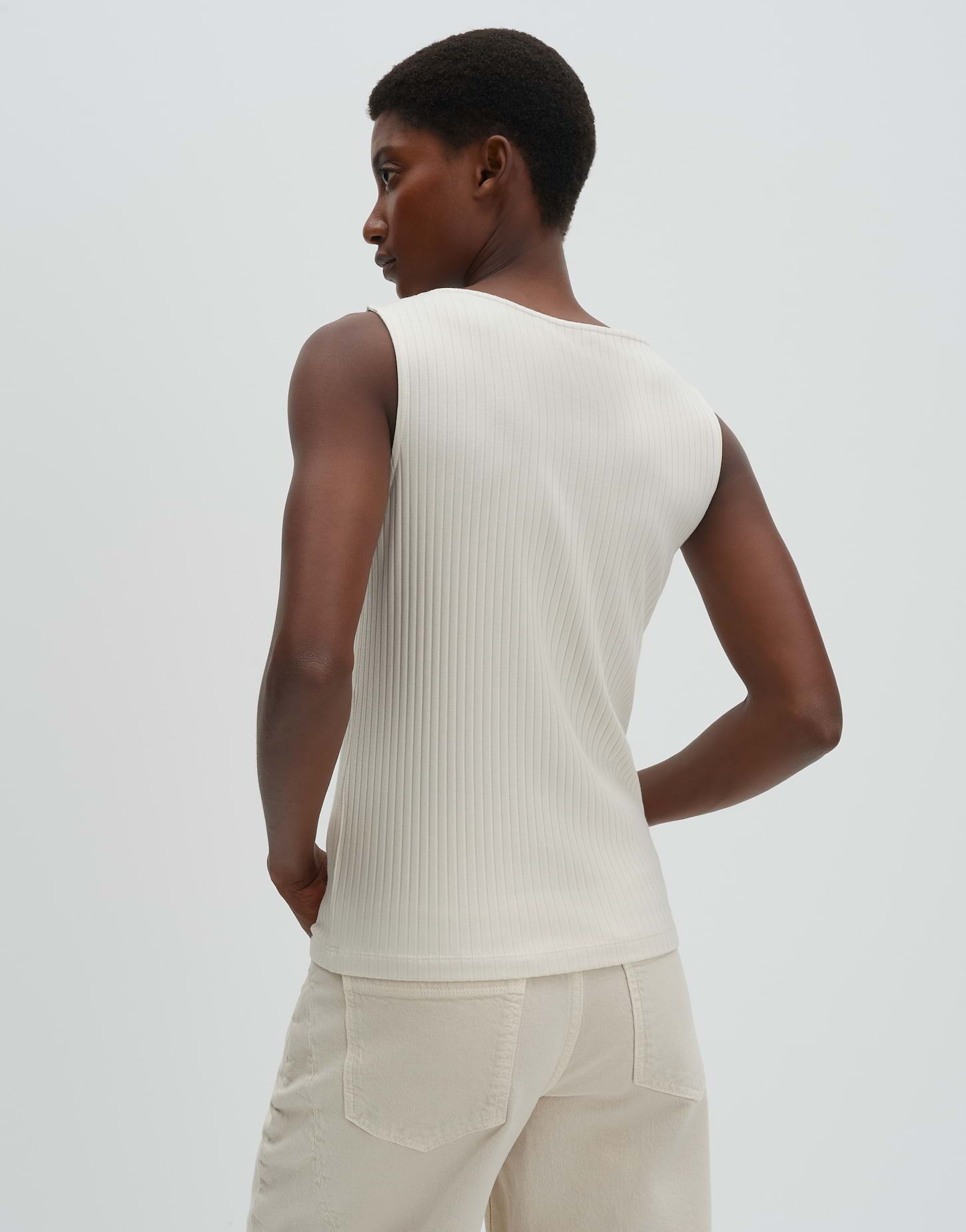 someday Tanktop Kamia aus Rippjersey Ärmellos mit U-Boot-Ausschnitt, ideal zum Layern