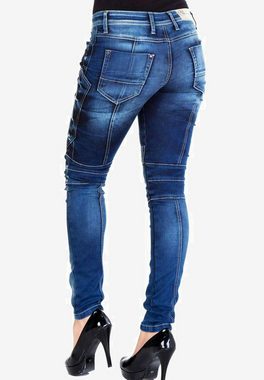 Cipo & Baxx Bequeme Jeans im Biker-Stil in Slim Fit