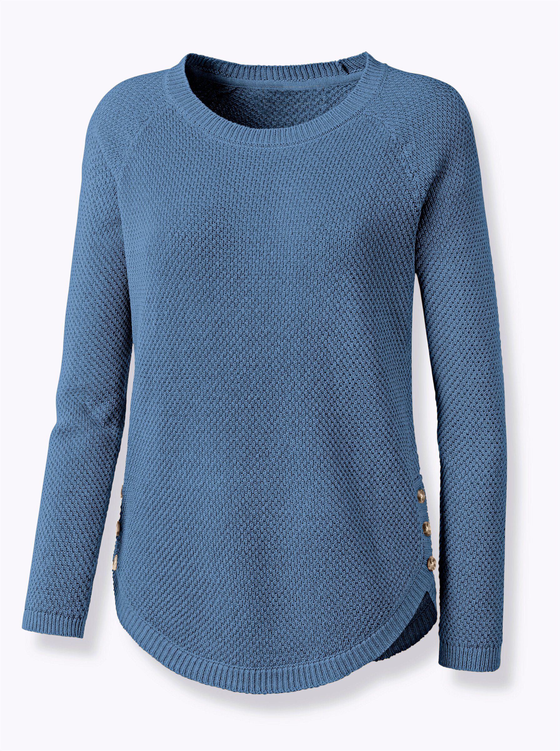 WITT WEIDEN Strickpullover mittelblau