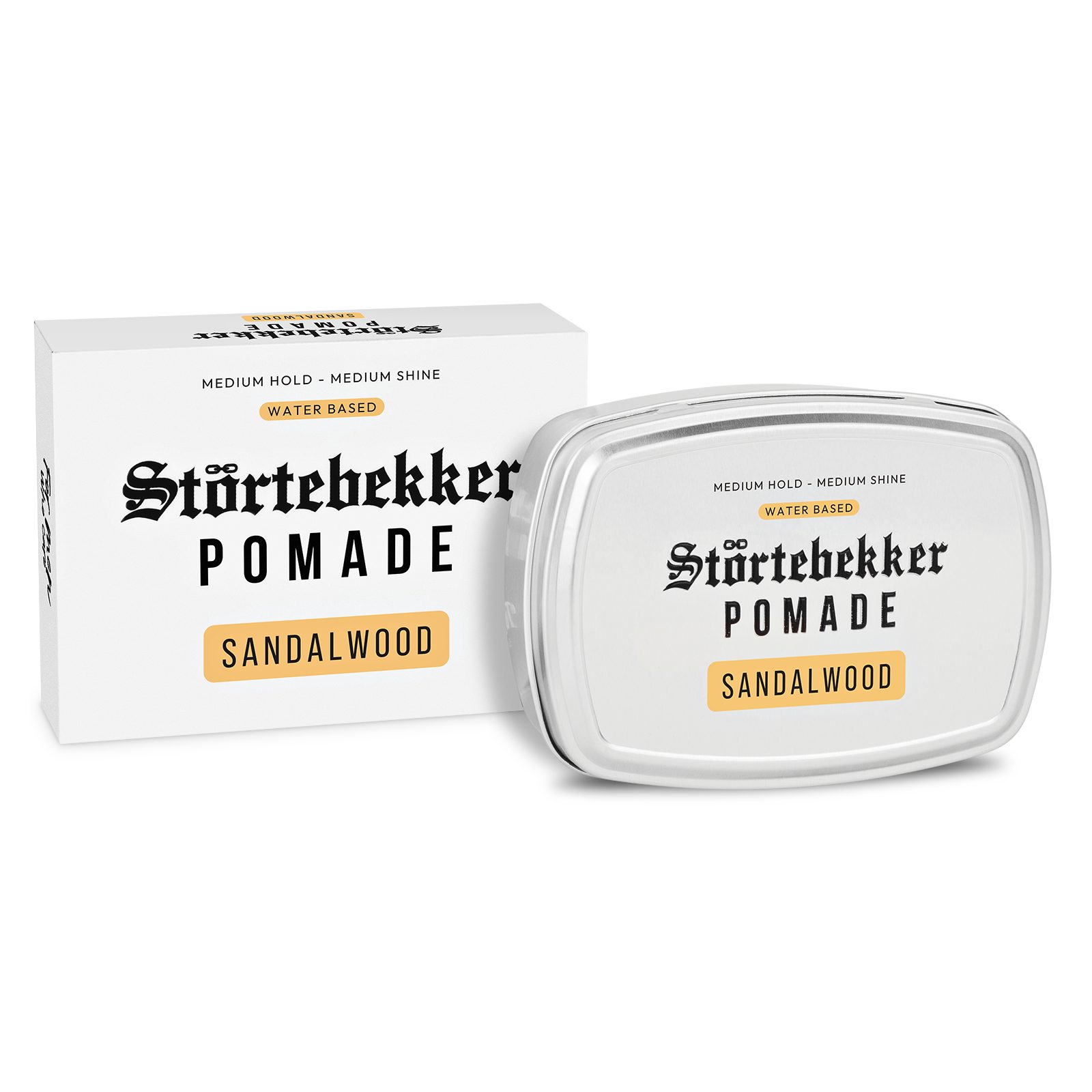 Störtebekker Haarpomade 125ml - Wasserbasiert, Mittlerer Halt, Mittlerer Glanz - Edles Finish und herrliche Düfte