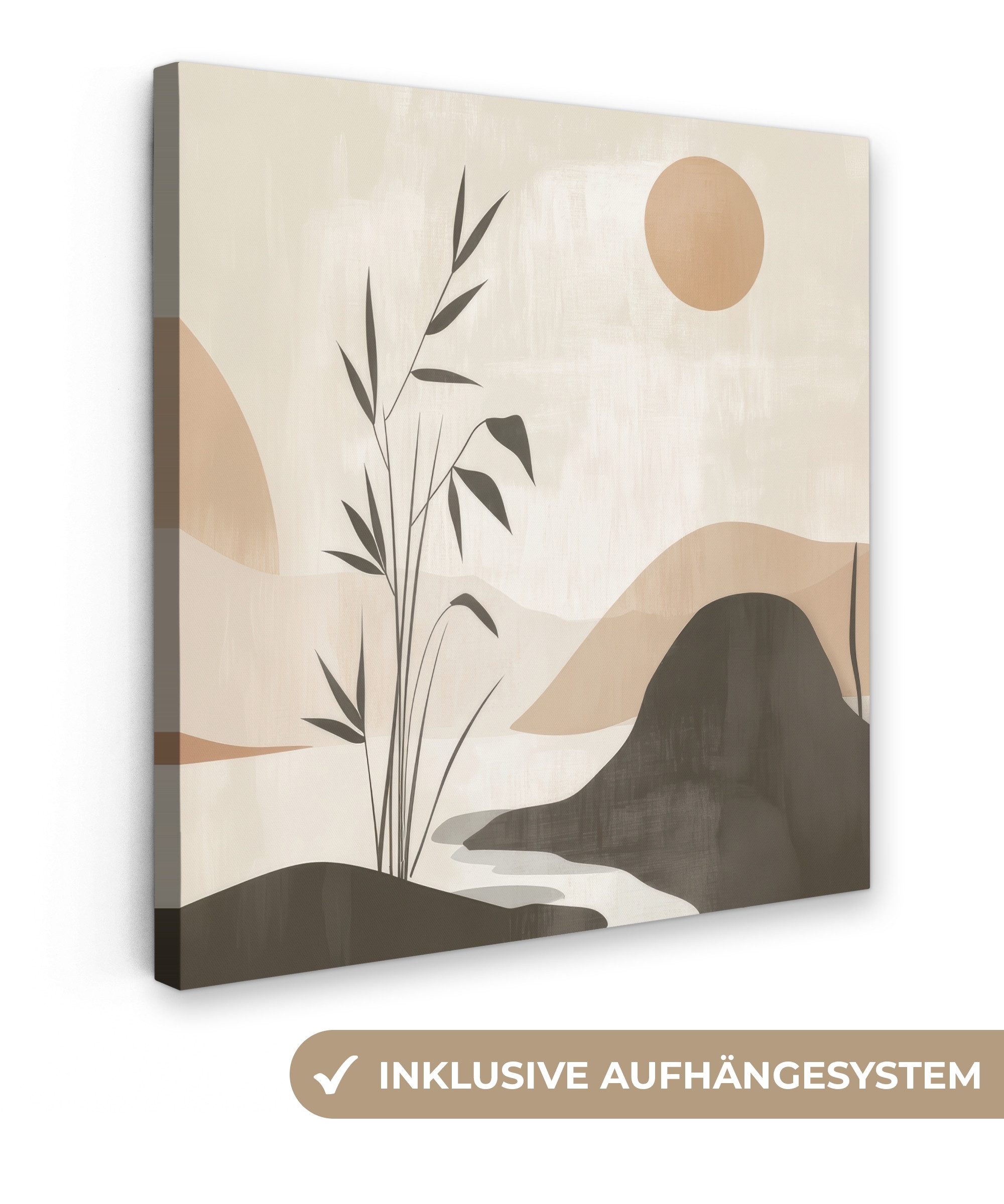 OneMillionCanvasses® Leinwandbild Japandi - Landschaft - günstig online kaufen