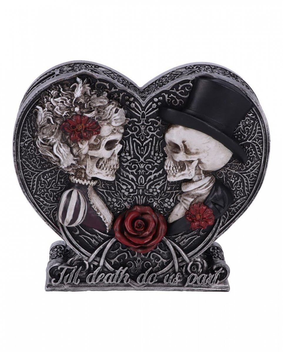 Dekofigur Bis dass der Tod uns scheidet Gothic Skelett Spard