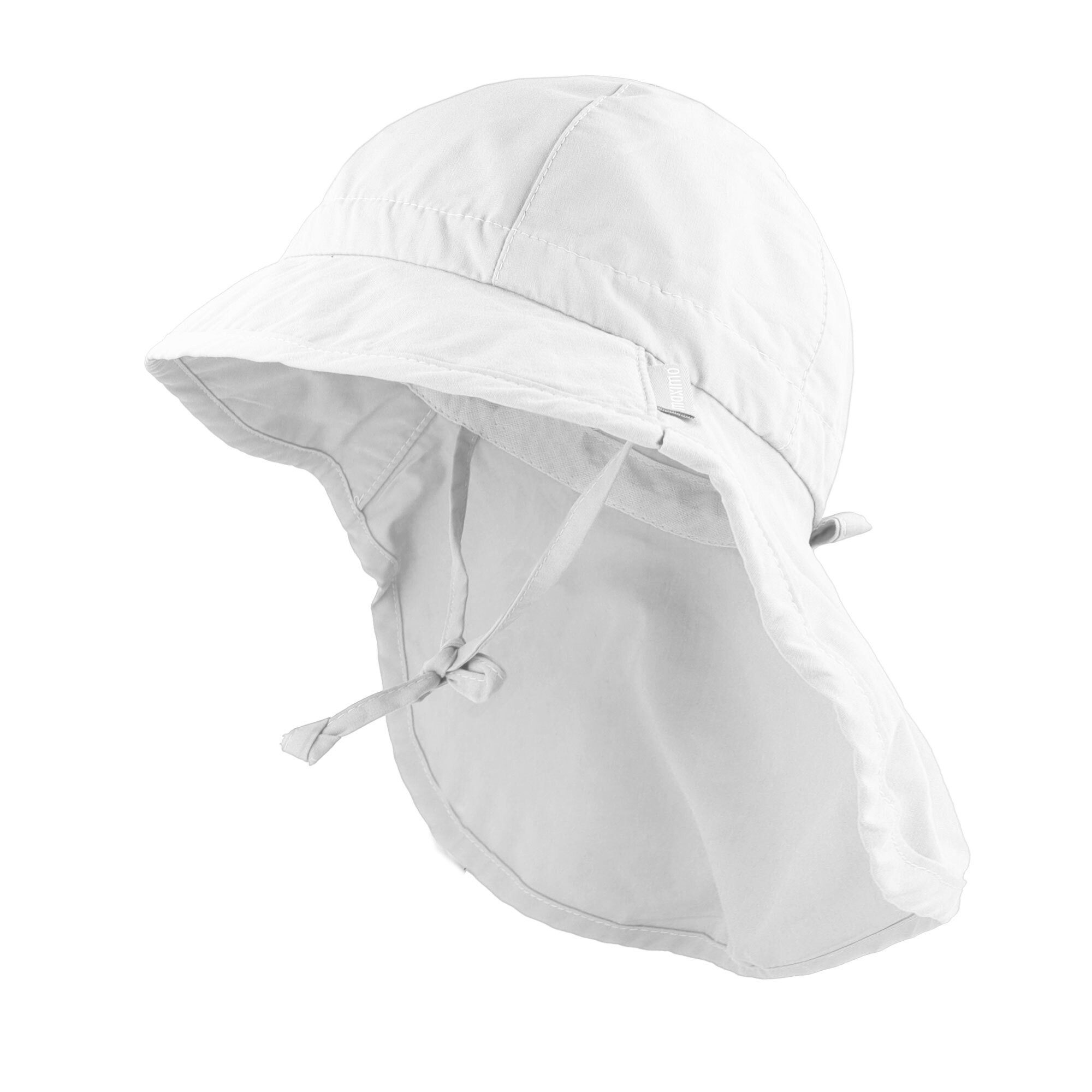 MAXIMO Fischerhut GOTS MINI GIRL-Flapper Nackenschutz, Bindeband, Waschoptik, UV (1-St) Washed Look