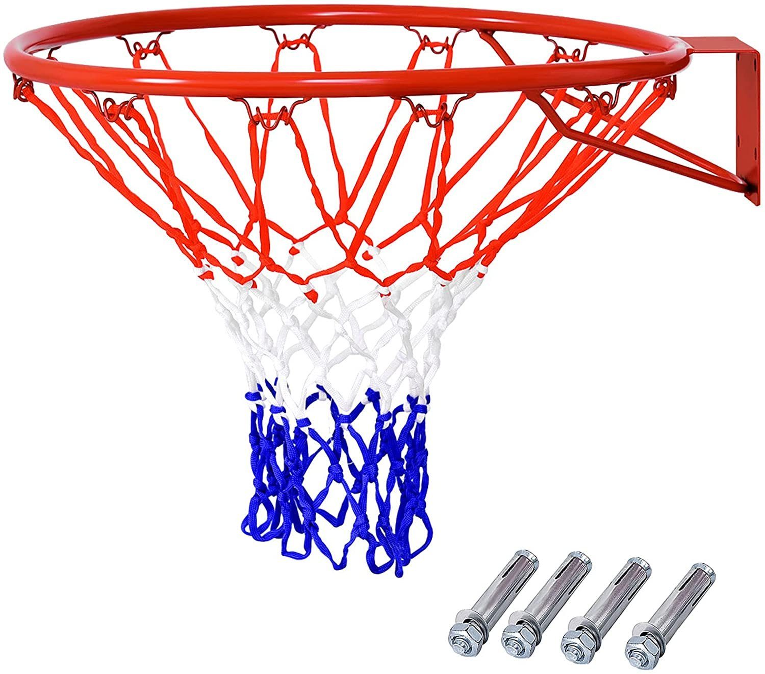 COSTWAY Basketballkorb Basketballring, Ø 45 cm mit Netz, für In-/Outdoor