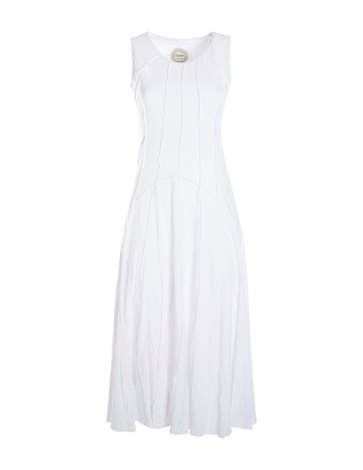 Sommerkleid Langes Einfarbiges Damen Sommerkleid ohne Ärmel Patchwork