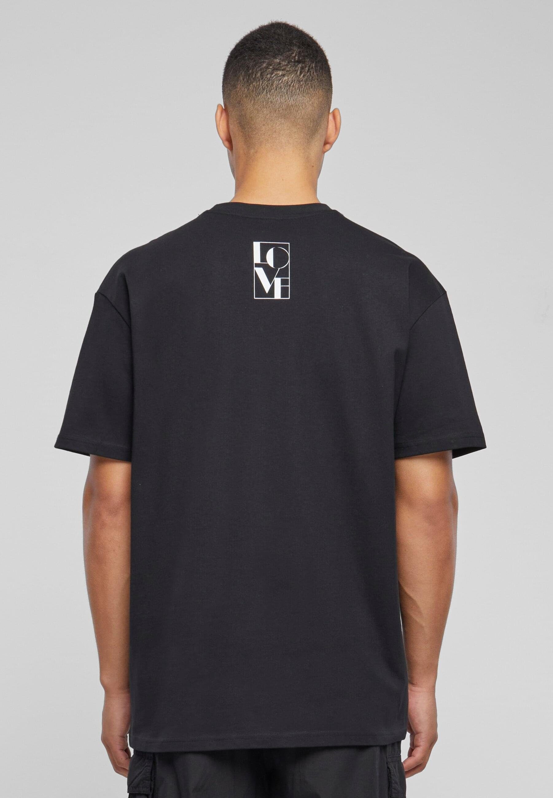 Love Oversized black (1-tlg) Merchcode Heavy Tee T-Shirt Herren