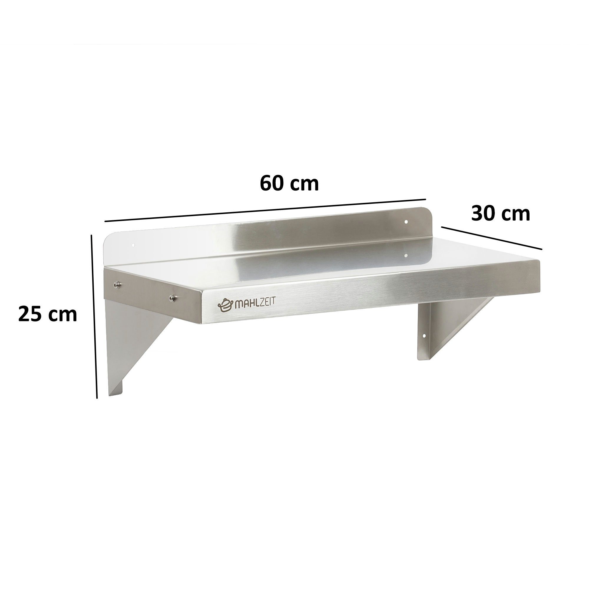 Mahlzeit Küchenregal Edelstahl Wandregal, 60 x günstig online kaufen