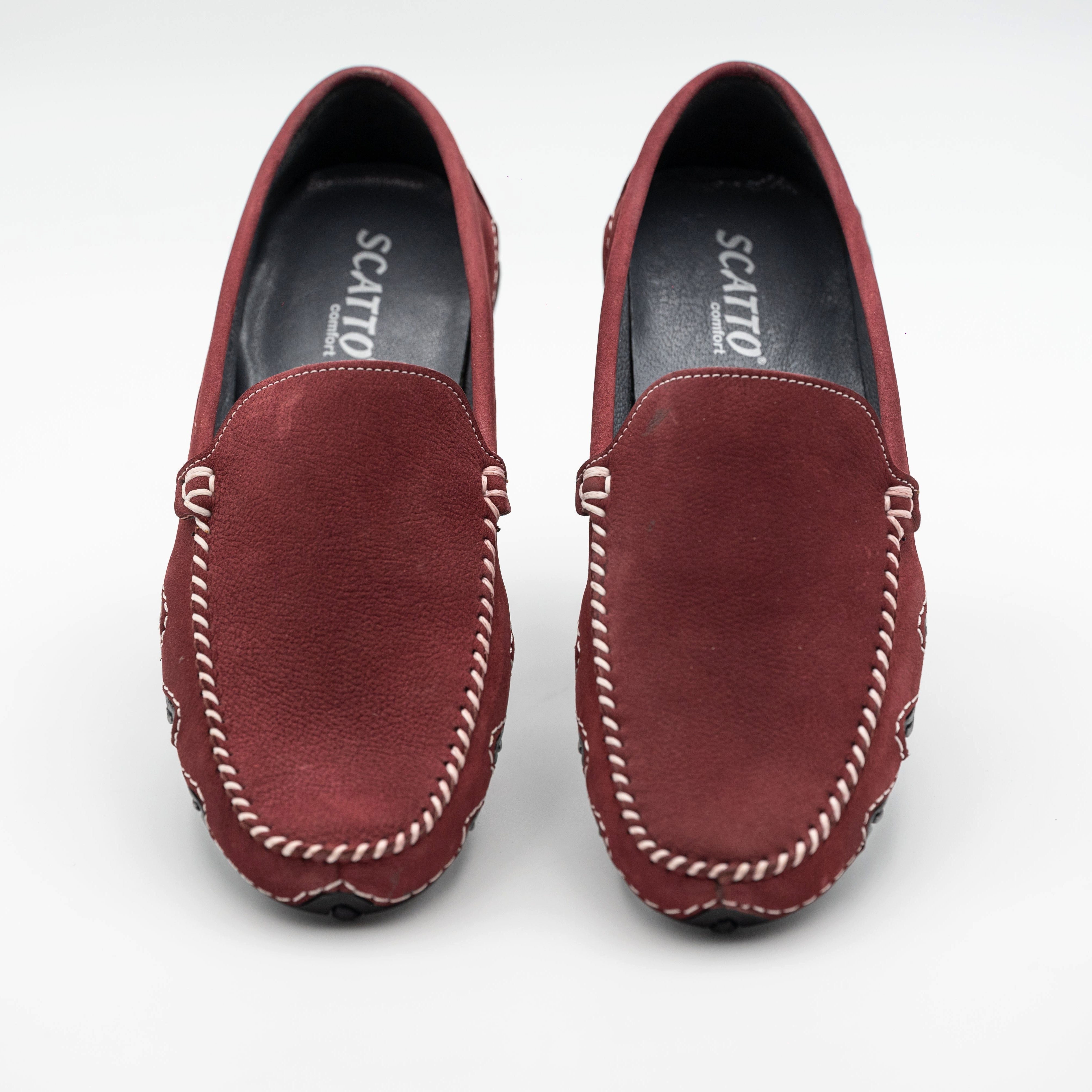 LaMarta Sommer leder Mokassins Herren rot, Büroschuhe, Freizeitschuhe Mokassin