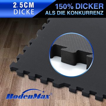 BodenMax Bodenturnmatte BodenMax Sportmatte, 58x58x2.5 cm, schwarz,blau und grau