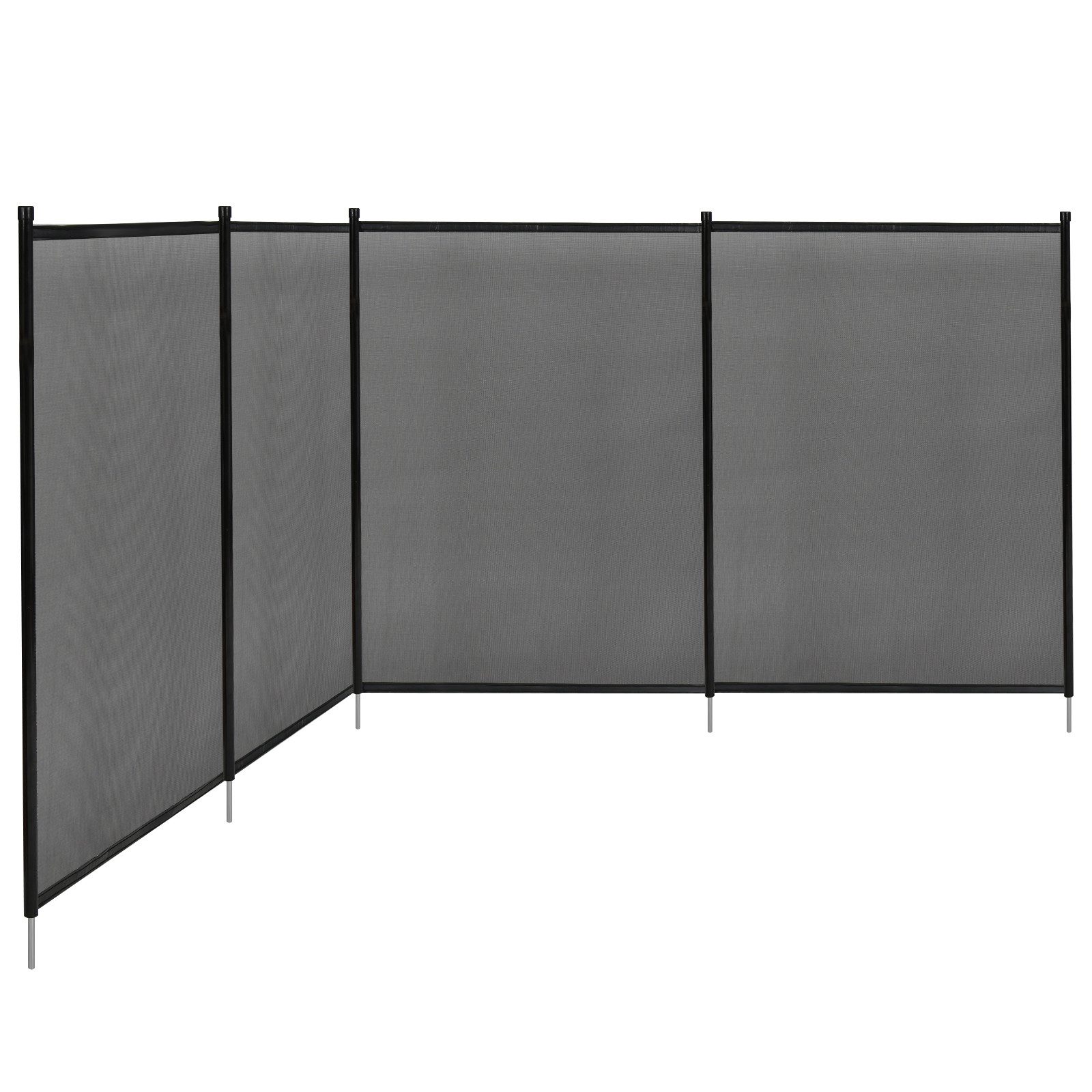 KOMFOTTEU Teichzaun Poolzaun, 360x125cm,schwarz günstig online kaufen
