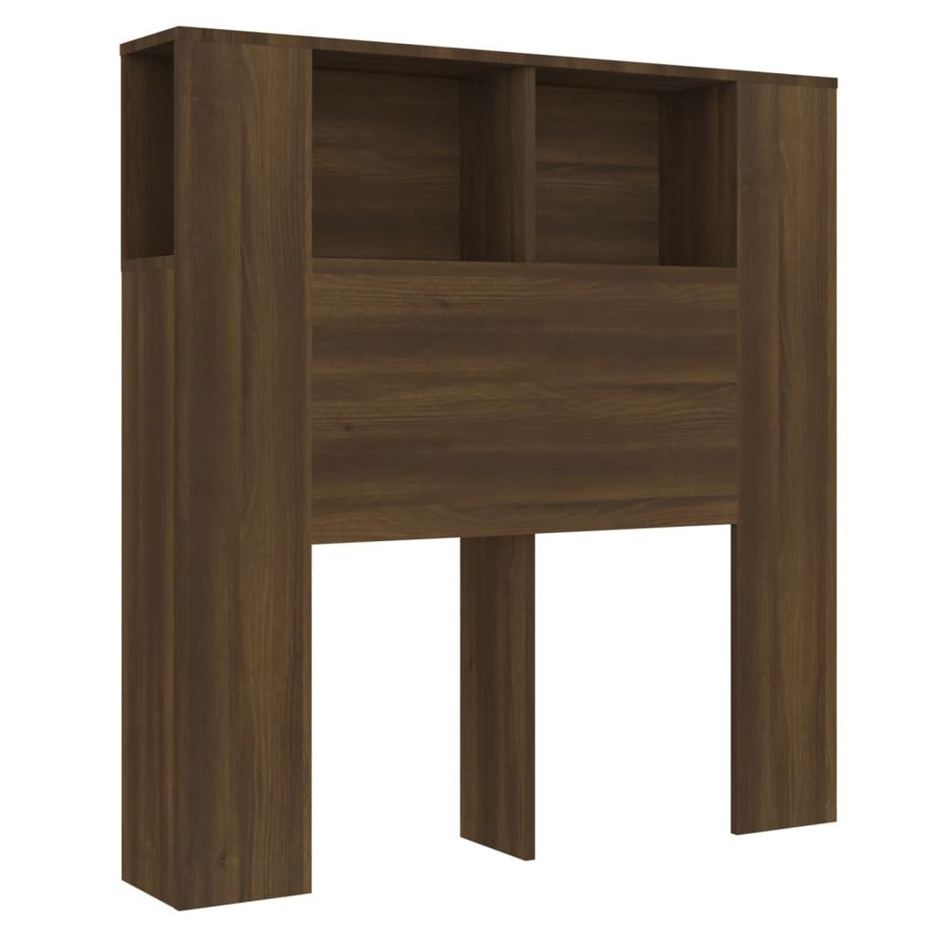 vidaXL Kopfteil, Bett Kopfteil mit Ablagen Braun Eichen-Optik 100x18,5x104,5 cm
