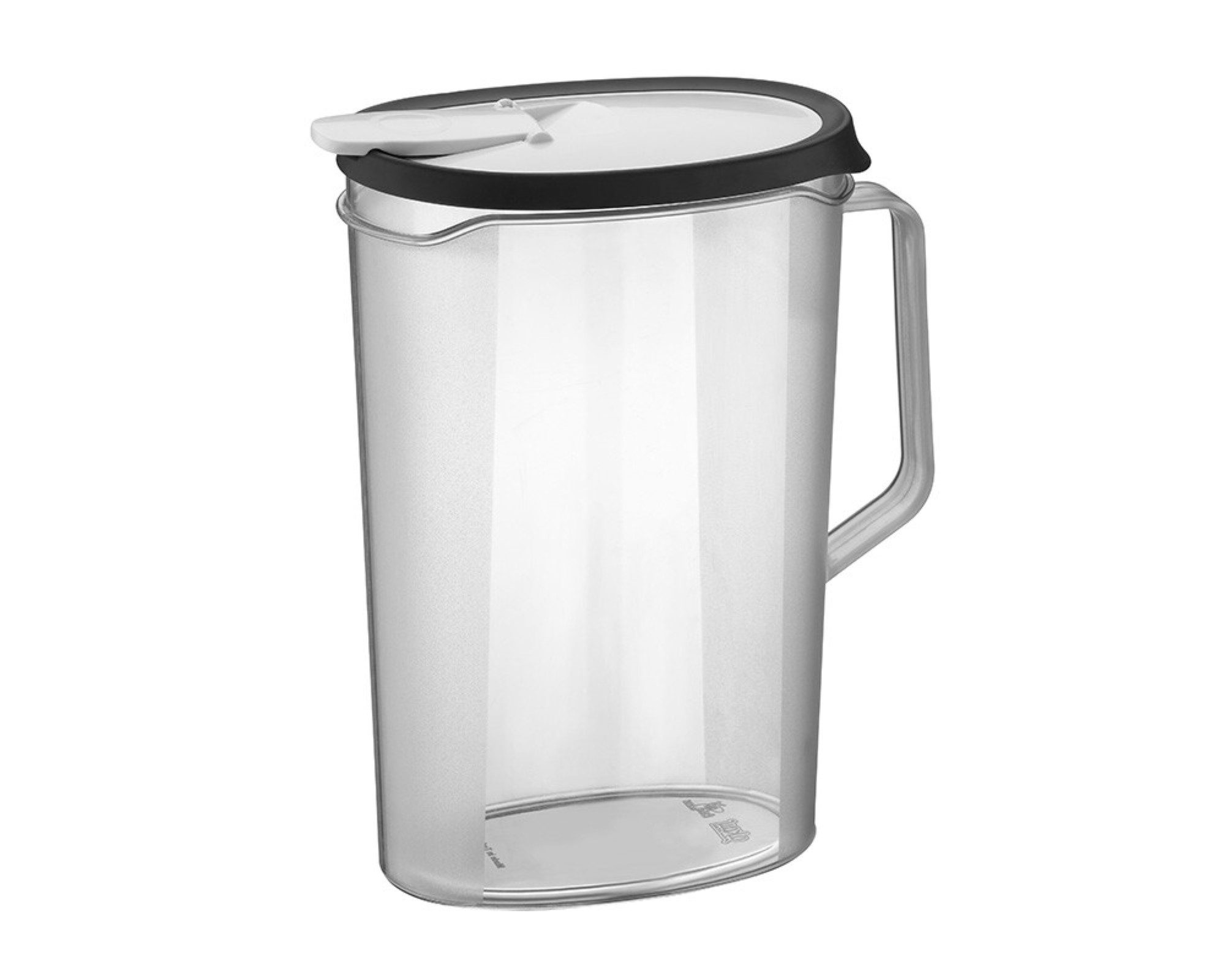 Michelino Wasserkrug Pitcher 2200 ml – Großer Kunststoff-Krug mit Ausgießer & Deckel, (1-tlg)