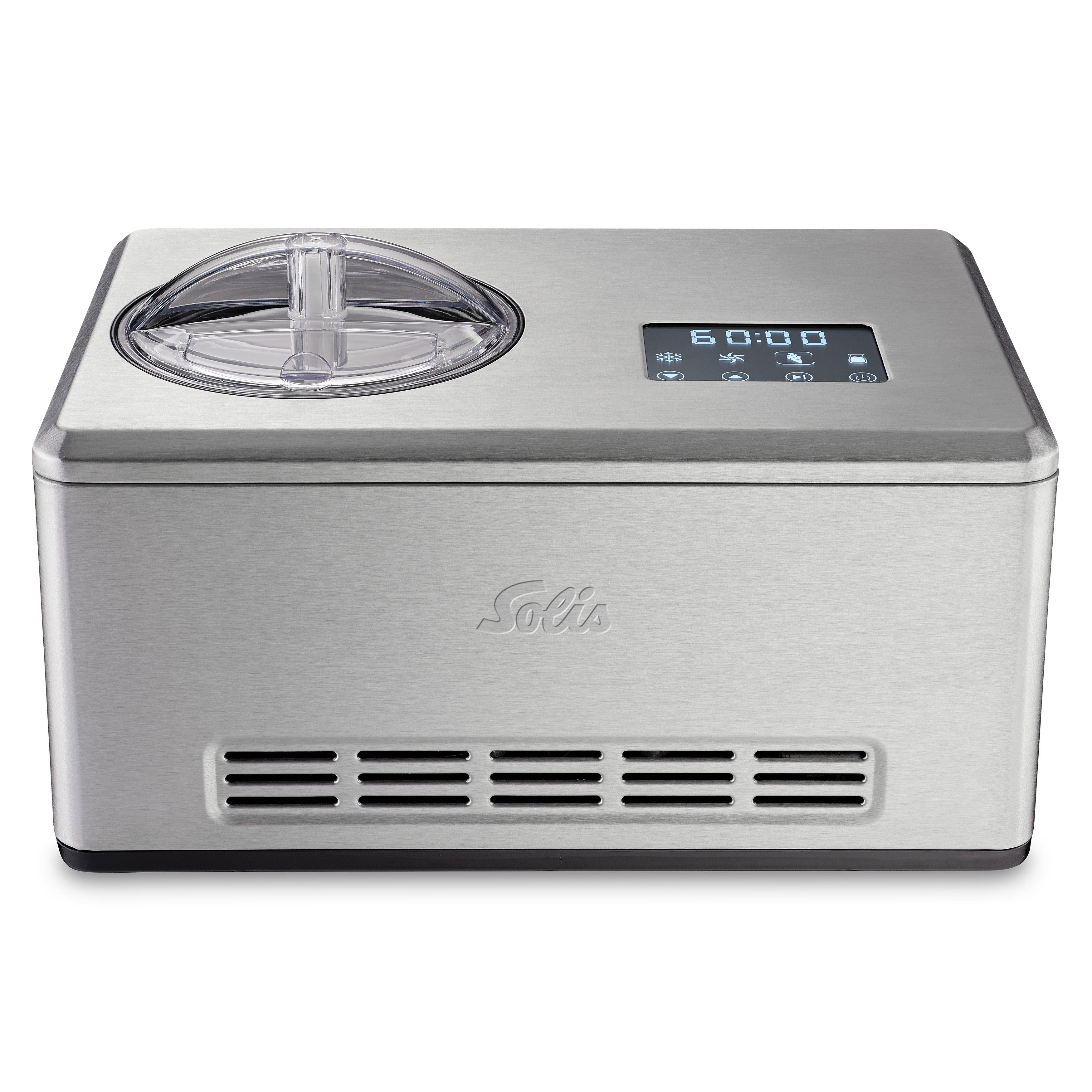 SOLIS OF SWITZERLAND Eismaschine Gelateria Pro Touch, Typ 8502, 2 l, 200 W, Frozen Joghurt 2 L, Touchscreen, Timer, BPA-frei