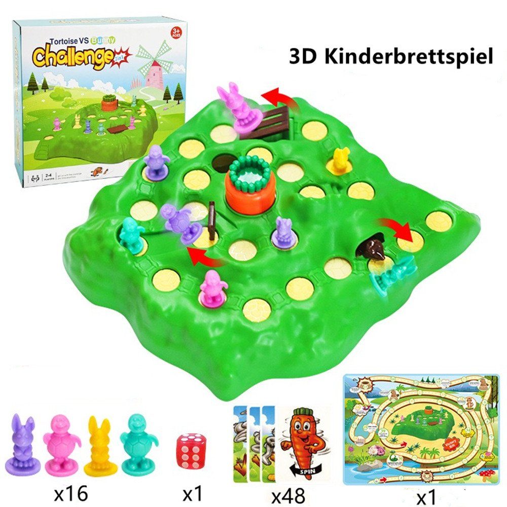 XDeer Lernspielzeug Kaninchenfalle Brettspiel,Kaninchen-Falle-Spiel,Familienspiel,  ein lustiges,schnelles,beliebtes 3D Kinderbrettspiel