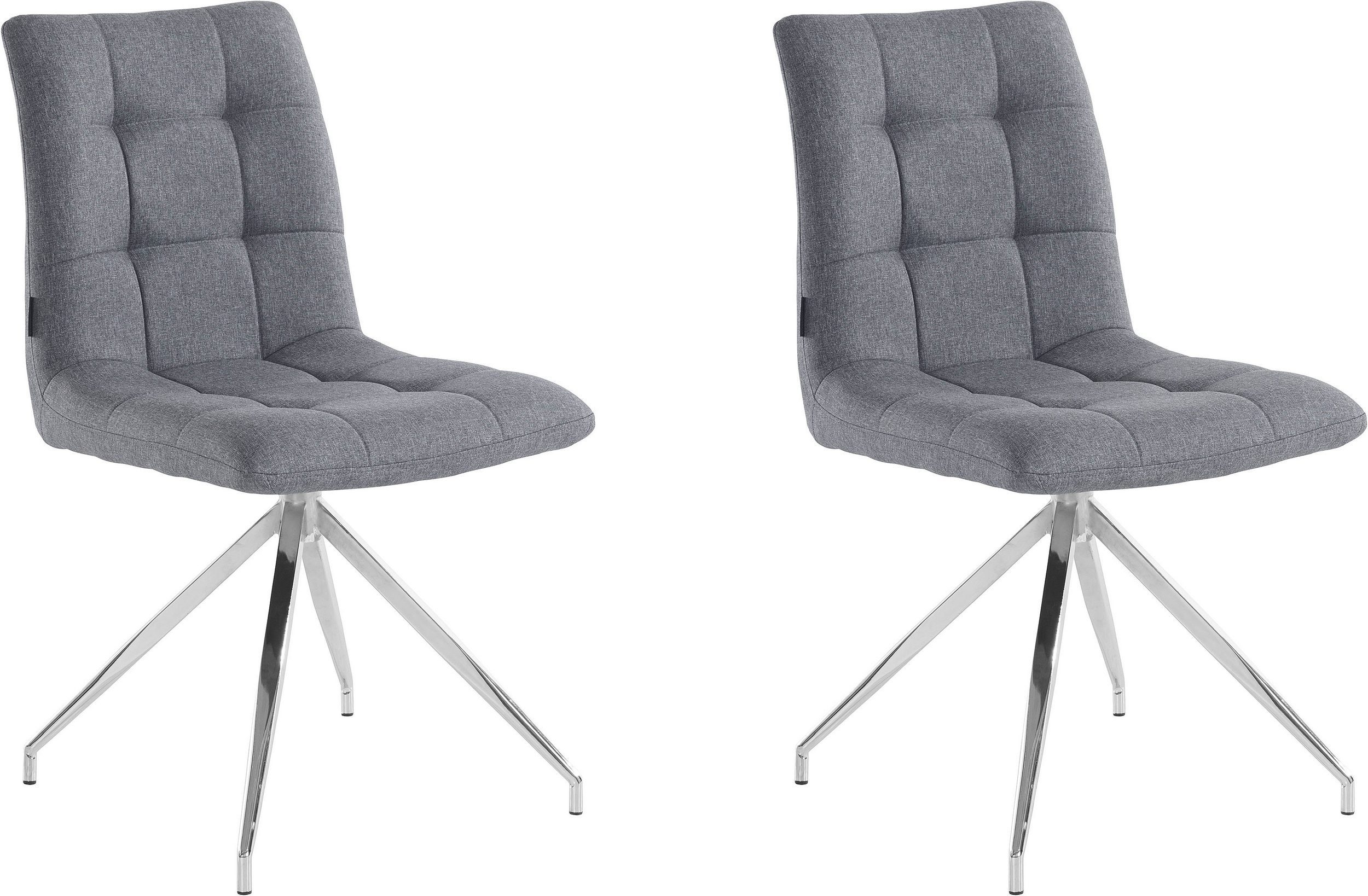 loft24 Esszimmerstuhl Derek (Set, 2 St), Stuhl, Polsterstuhl, Stoffbezug mi günstig online kaufen