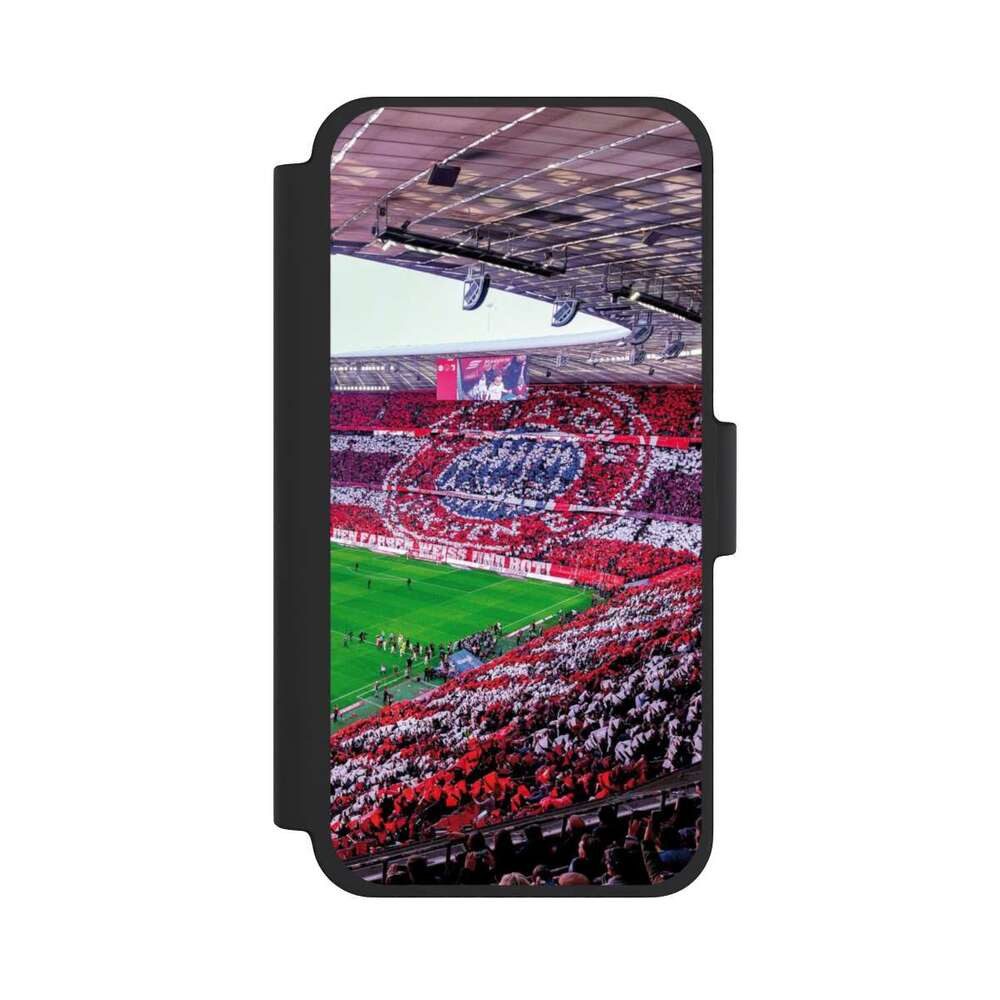 NIVOCASE Handyhülle FCB Stadion FC Bayern München FCB Stadion Tribüne, Apple iPhone 12 mini Klapphülle Handyhülle aus Kunst Leder