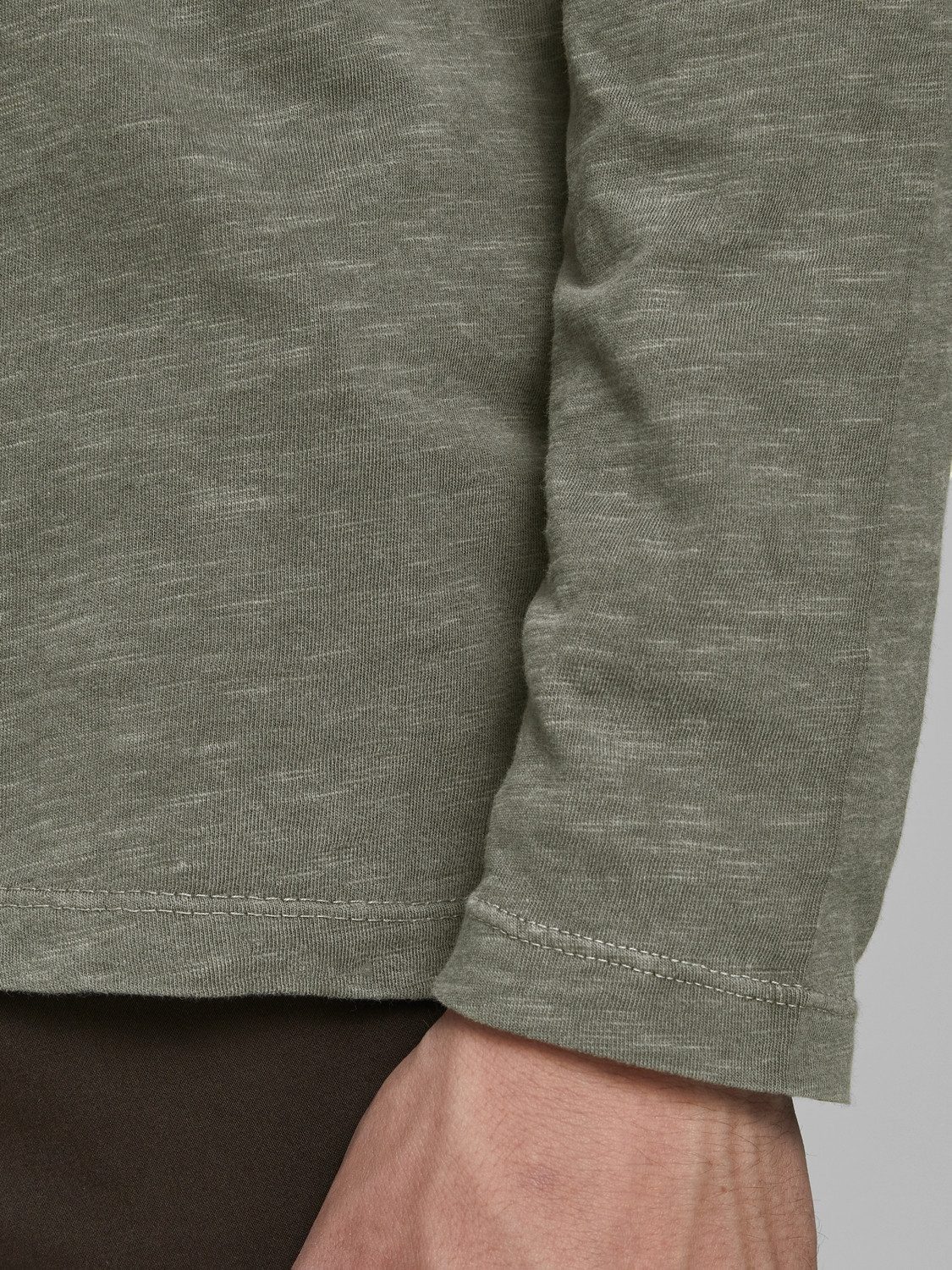 Jack & Jones Langarm-Poloshirt JJESPLIT NECK TEE LS NOOS Baumwolle, regular fit