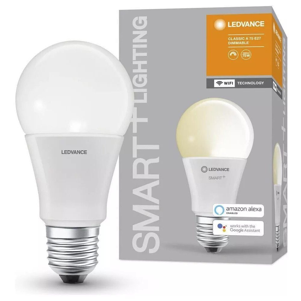 Ledvance LED-Leuchtmittel 4X SMART LED Lampe E27, E27, Warmweiß, Leuchtmittel dimmbar Warmweiß Glühbirne