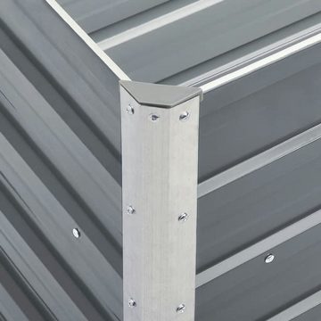 furnicato Hochbeet Garten-Verzinkter Stahl 240×40×77 cm Grau