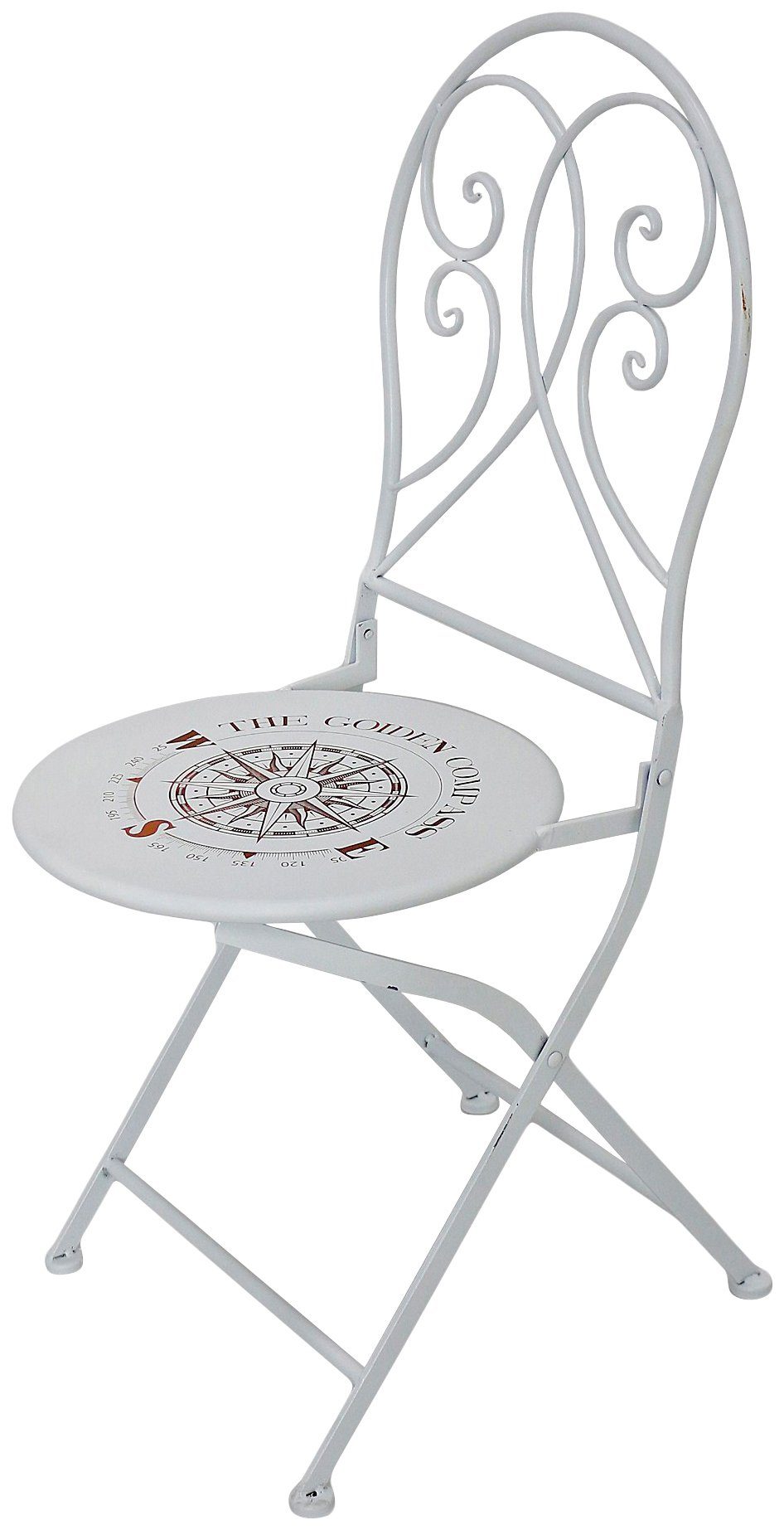 Garden Pleasure Gartenstuhl Bayo (Set, 2 St), 2er Set, Stahl/Textil,  stapelbar, Kreisrunde Sitzfläche mit katographischen Elementen | Sessel