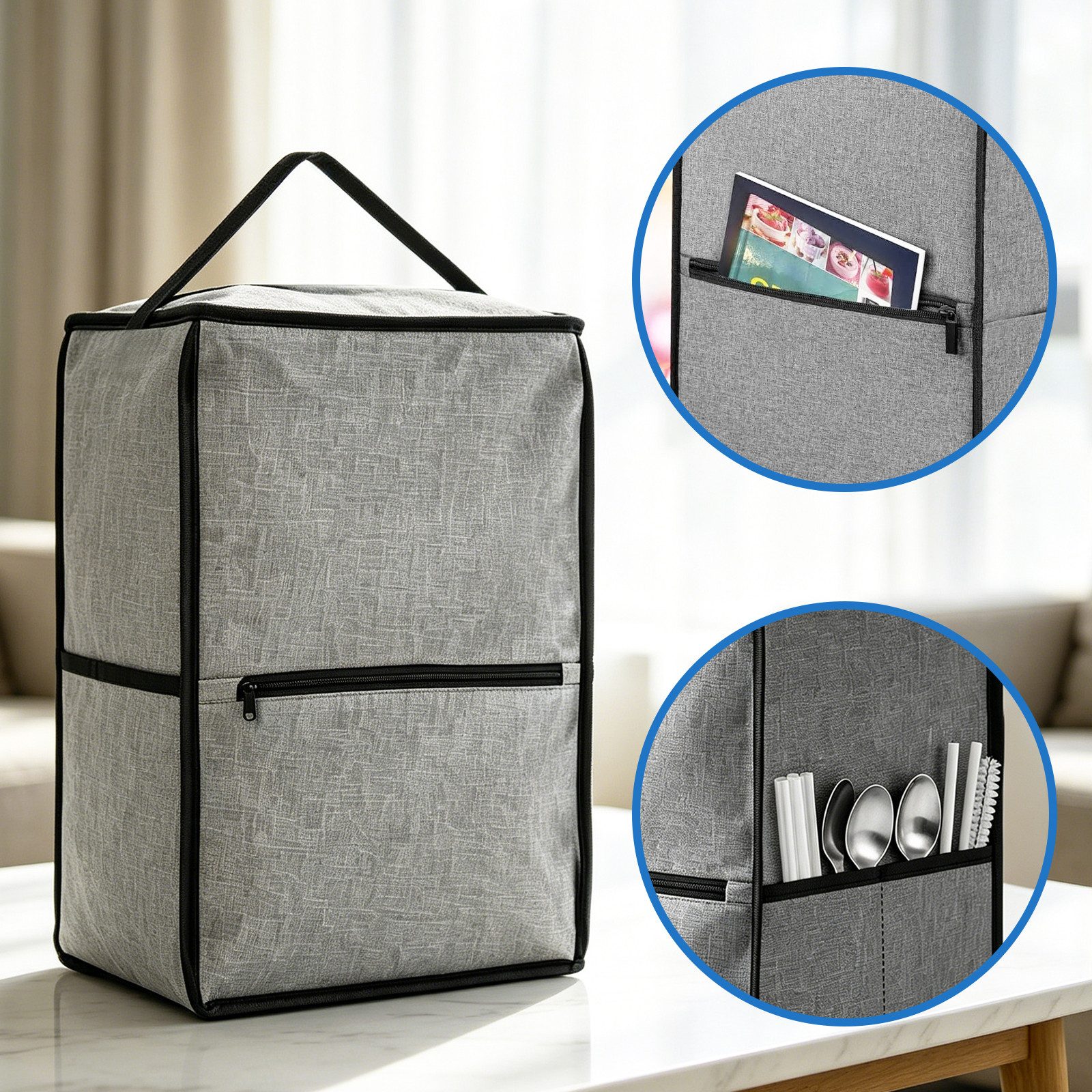 BlingBin Abdeckhaube Eismaschinen-Abdeckung für Ninja Creami Deluxe NC501EU, NC301EU, staub- und wasserdichte Abdeckhaube als Eismaschinen-Zubehör – Bild 3 von 5