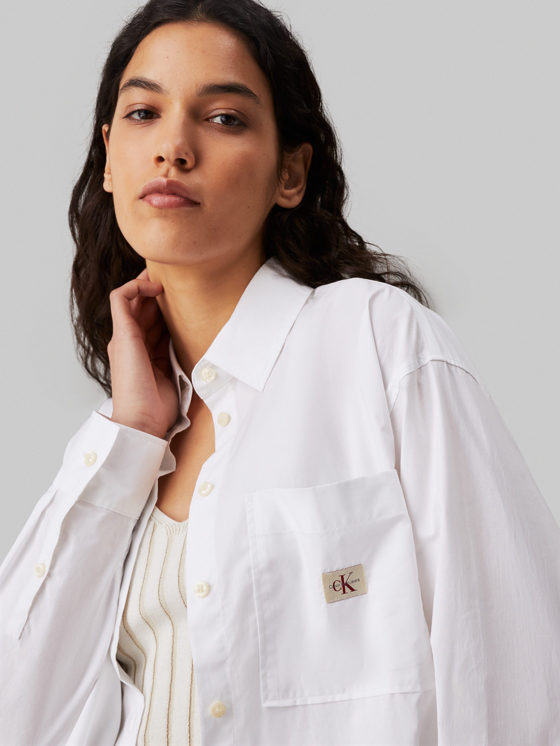 Calvin Klein Jeans Langarmhemd WOVEN LABEL günstig online kaufen
