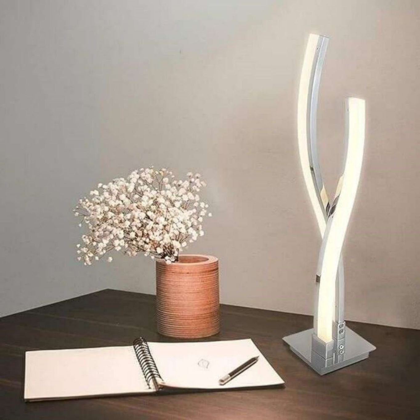 JDONG LED Tischleuchte Nachttischlampe Modern Zeitgenössisch Arc Schreibtischlampe