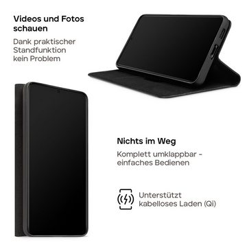 wiiuka Handyhülle suiit Hülle für Samsung Galaxy S22 Ultra, Klapphülle Handgefertigt - Deutsches Leder, Premium Case