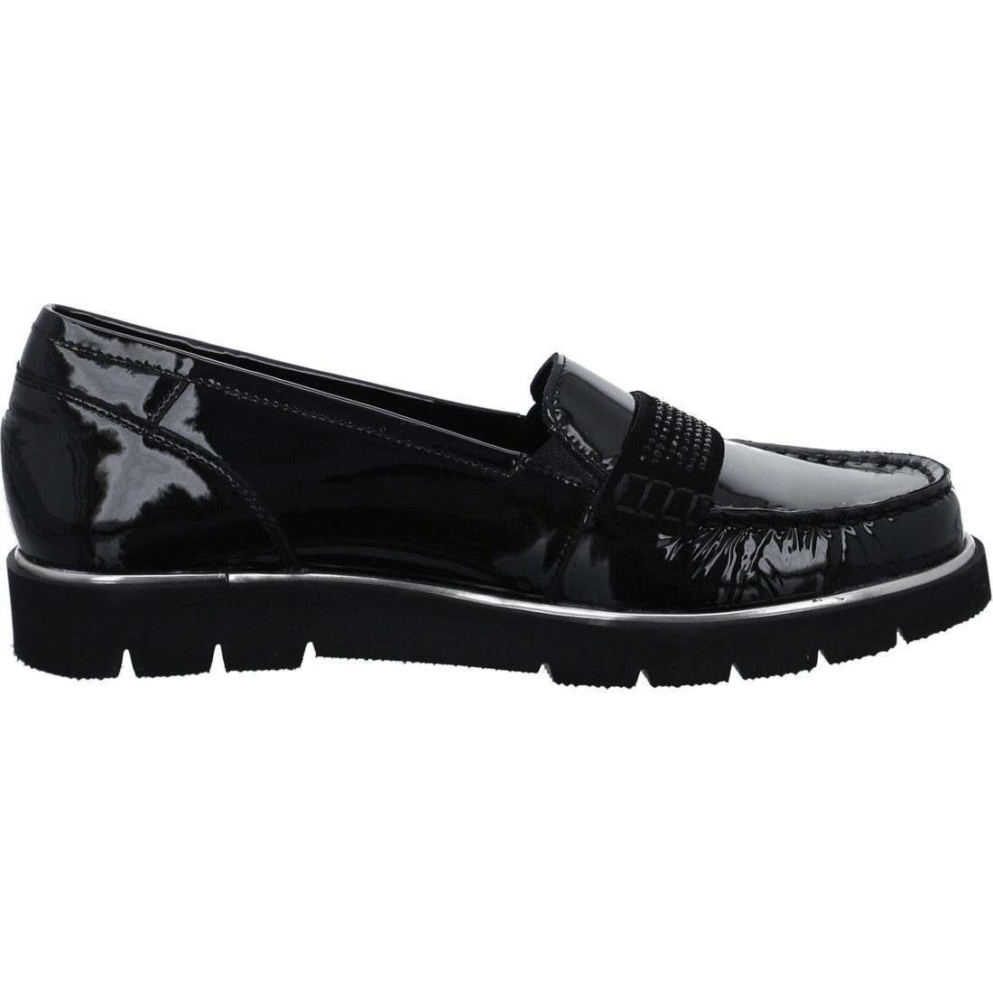 049611 Damen Slipper Lackleder Slipper Ara schwarz Ara - Dallas Schuhe,