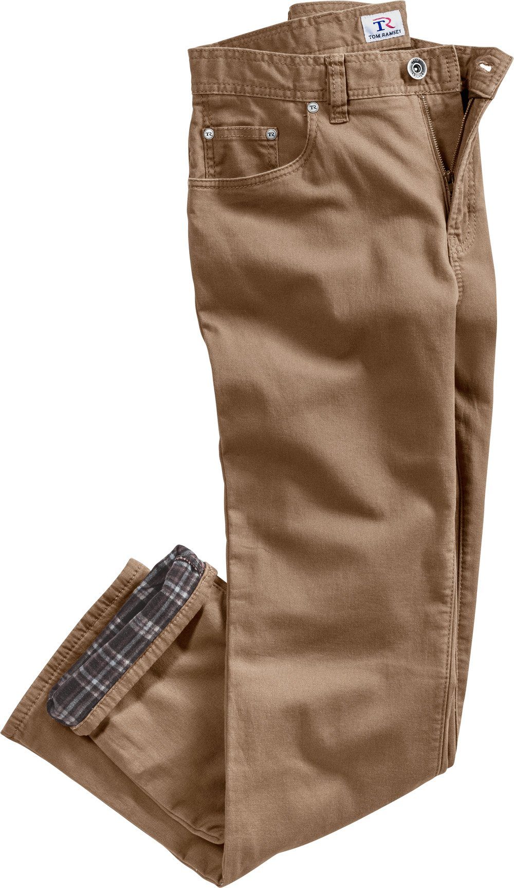 Tom Ramsey Thermohose im 5-Pocket-Style, Futter aus weichem Fleece beige