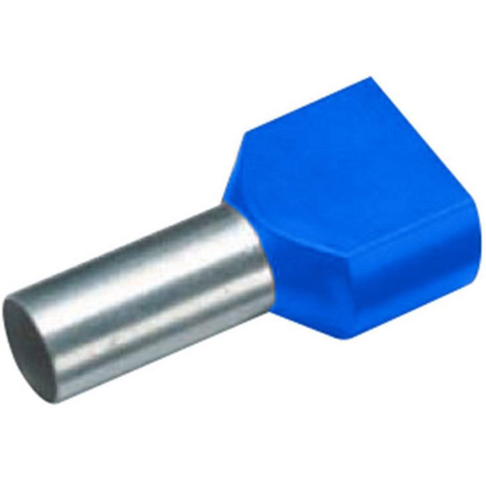 Cimco Aderendhülsen Cimco 18 2404 Zwillings-Aderendhülse 0.75 mm² Teilisoliert Blau 100 St 182404