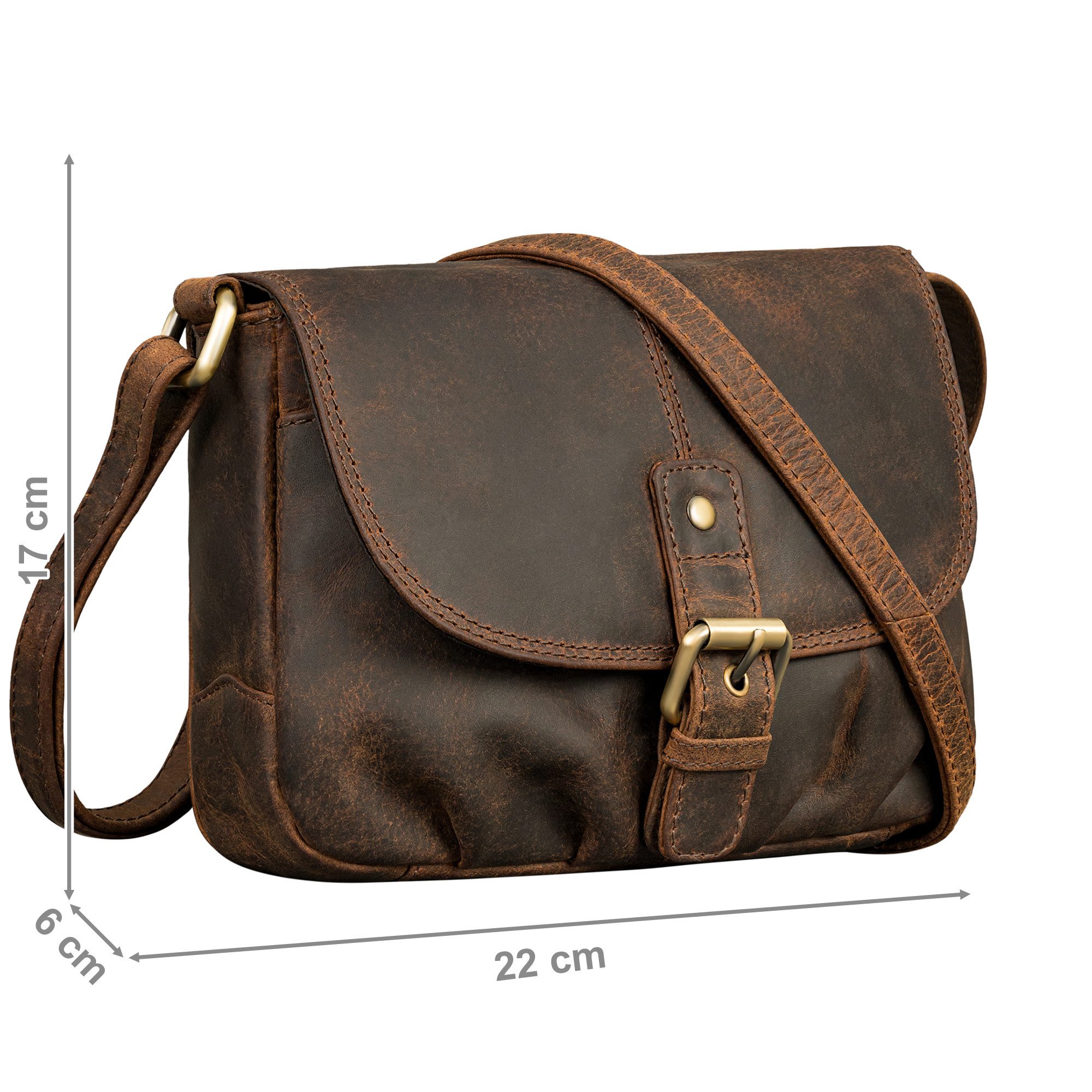 STILORD Handtasche "Iris" Leder Handtasche Damen klein Echtleder Umhängetaschen Frauen