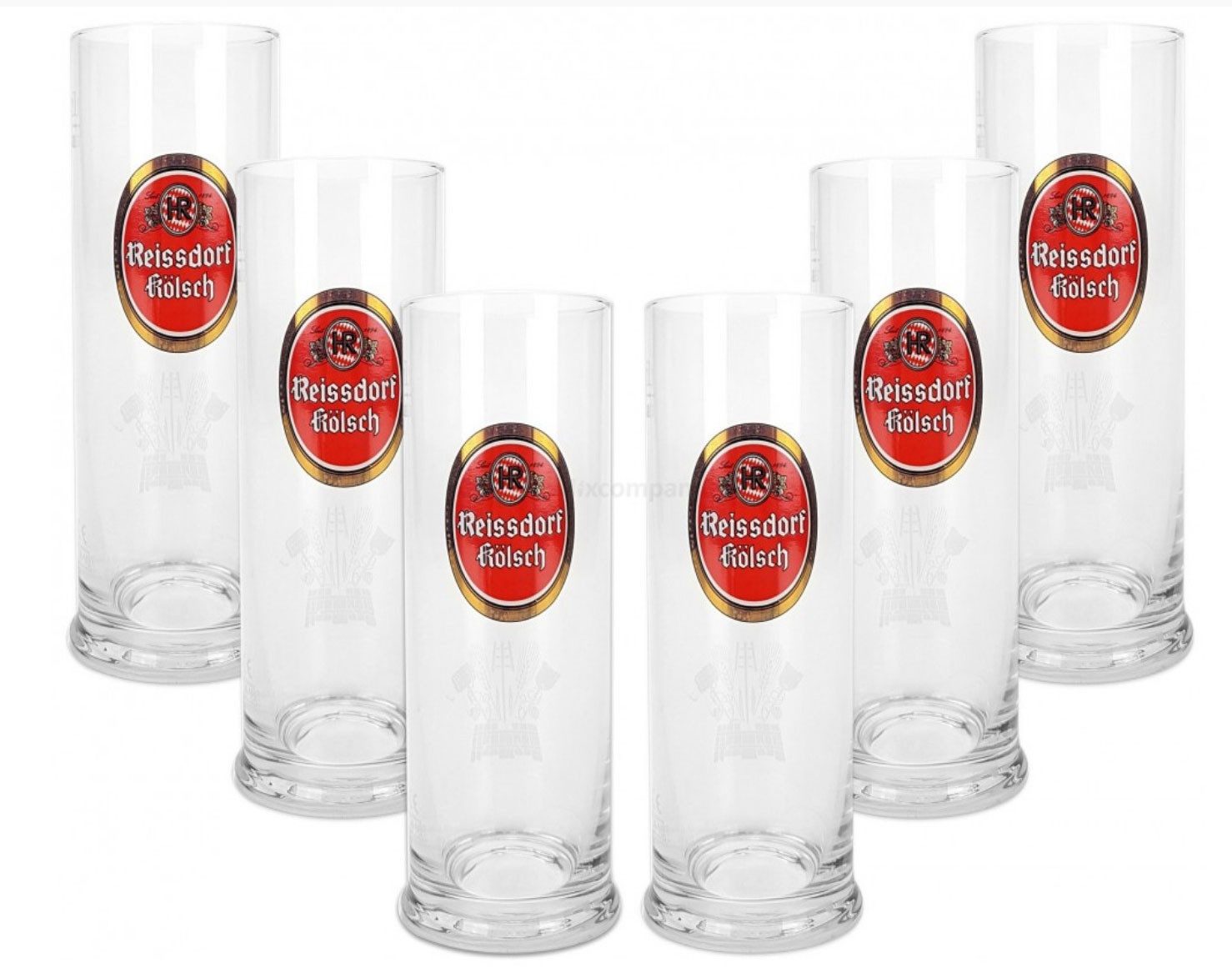 Glas Reissdorf Kölsch Bier Stangen Glas Gläser Set - 6x Kölschstangen 0