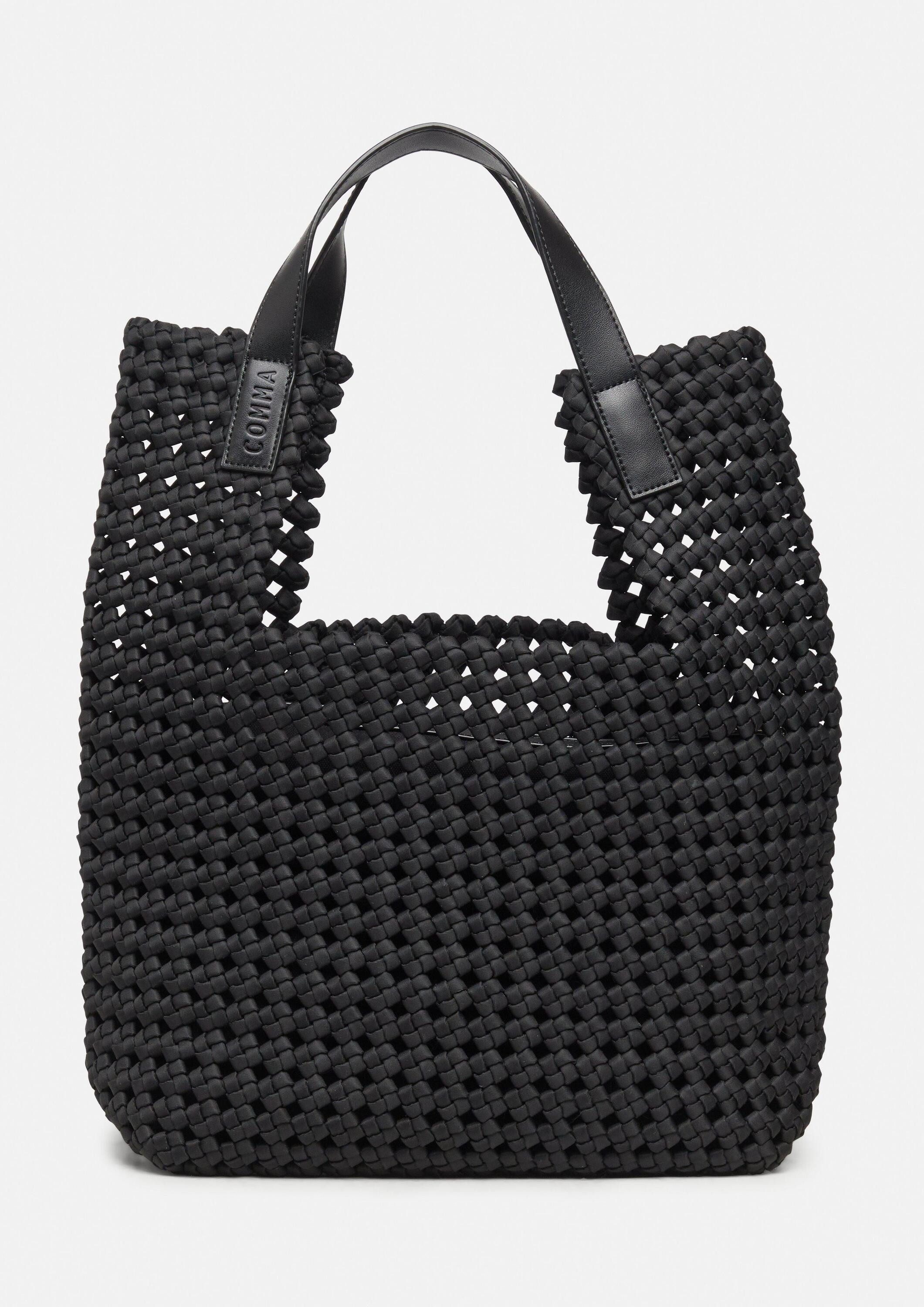 comma Handtasche Tasche, Flecht-Tasche mit Netzoptik