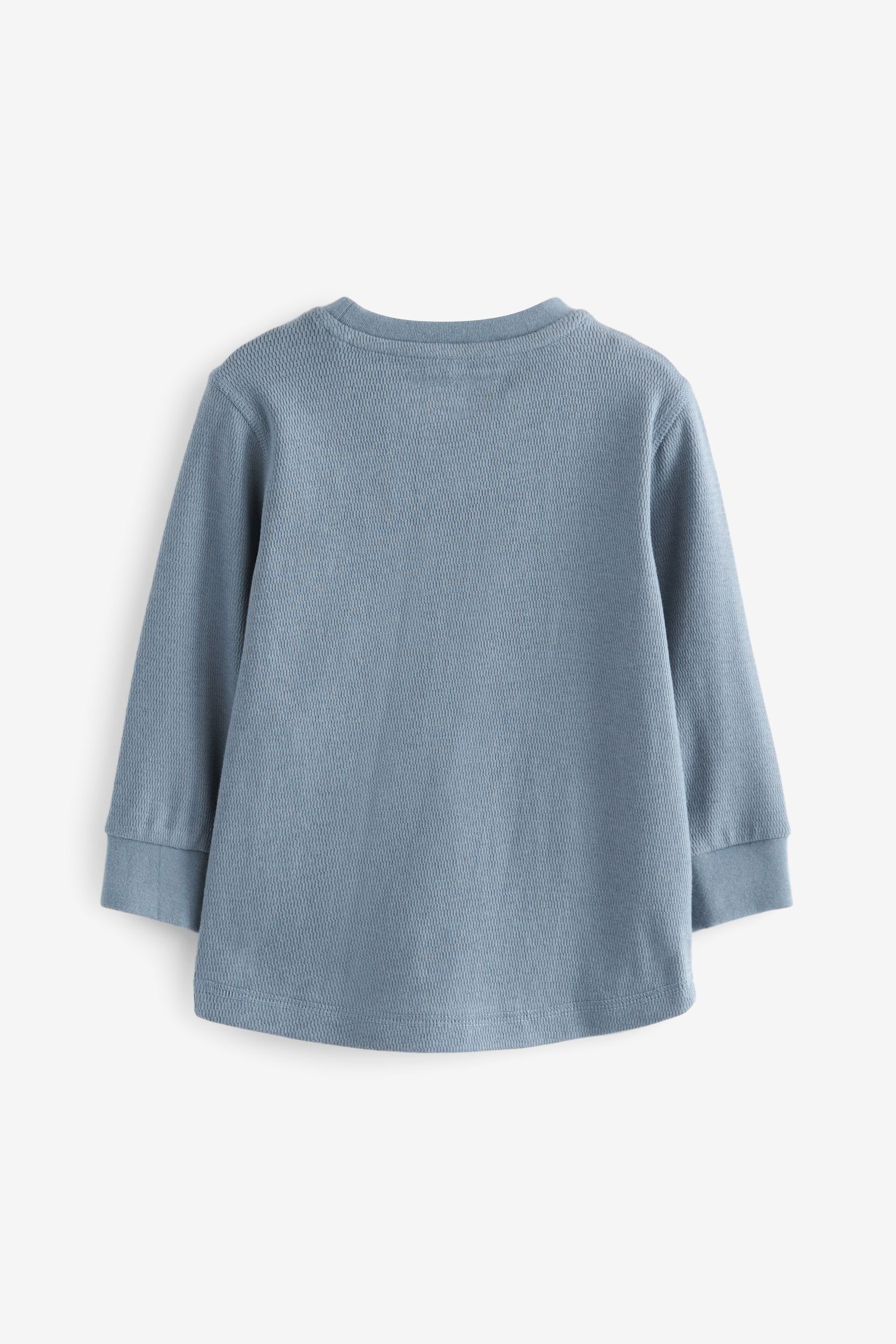 Next Langarmhemd Langärmlige, strukturierte Shirts, 3er-Pack günstig online kaufen