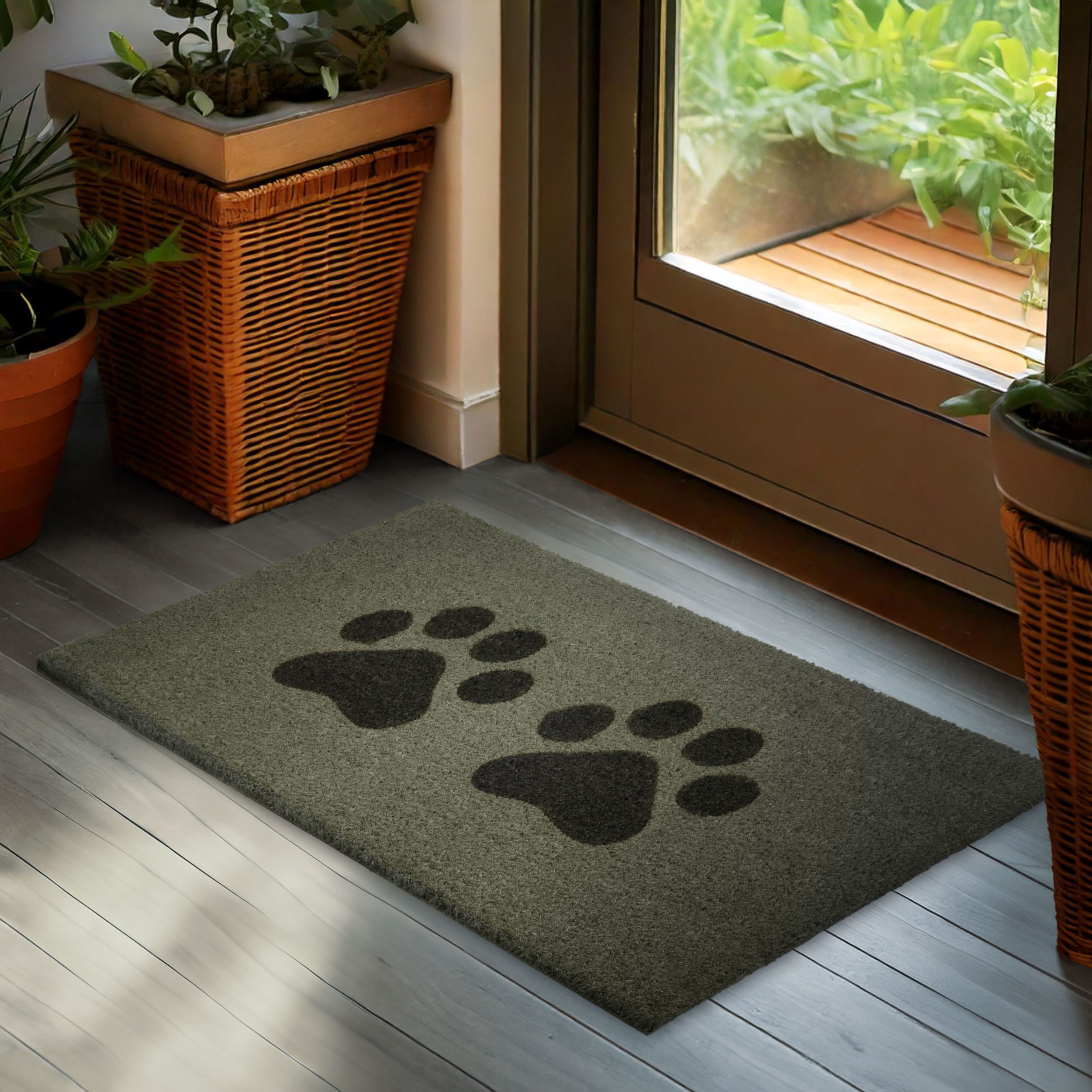 BRUBAKER Fußmatte Pfoten - 45 x 75 cm Hunde und Katzen - Fußmatte für Außen günstig online kaufen