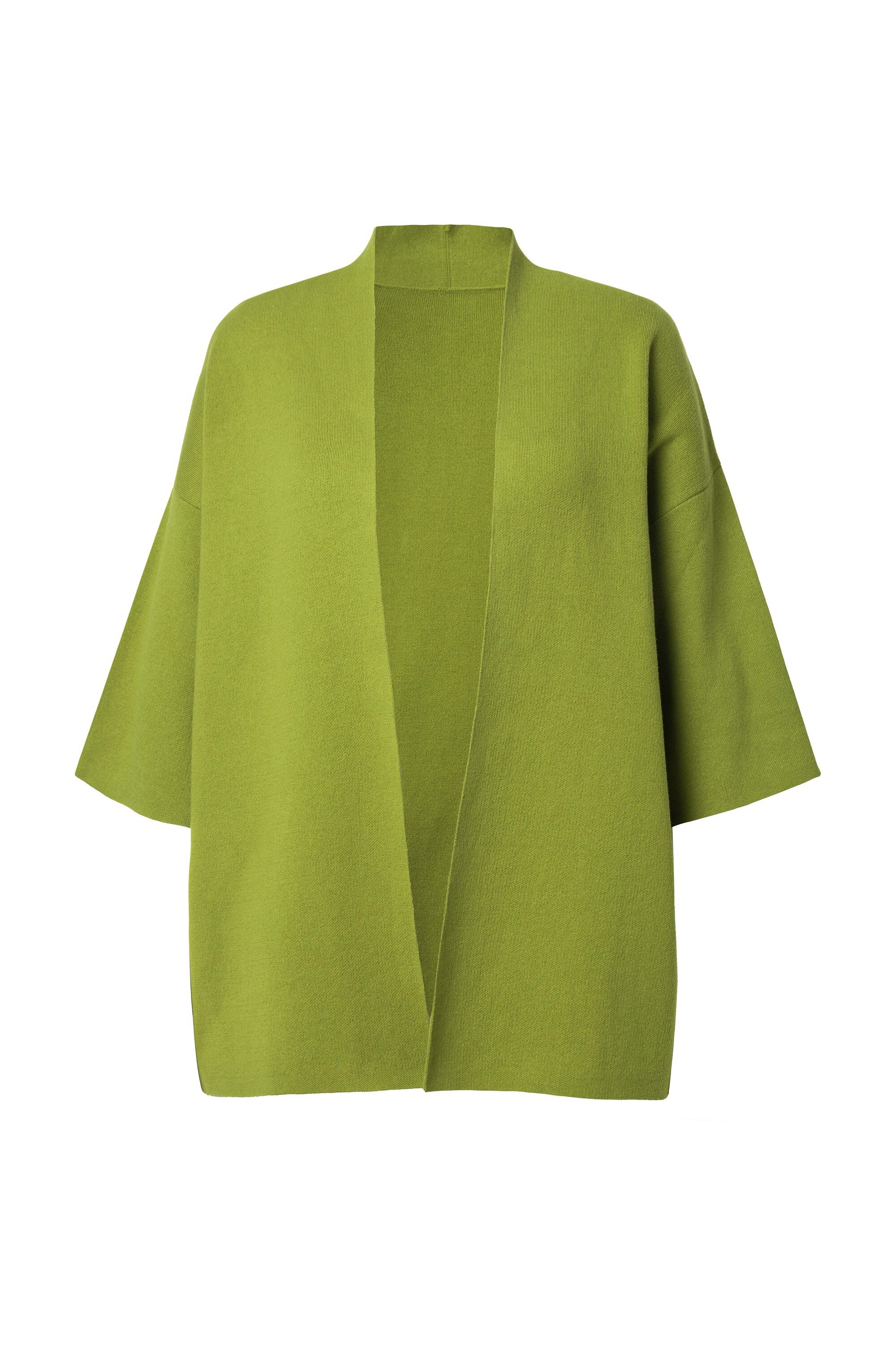 Ulla Popken Strickjacke Strickjacke oversized offene Form Schalkragen günstig online kaufen