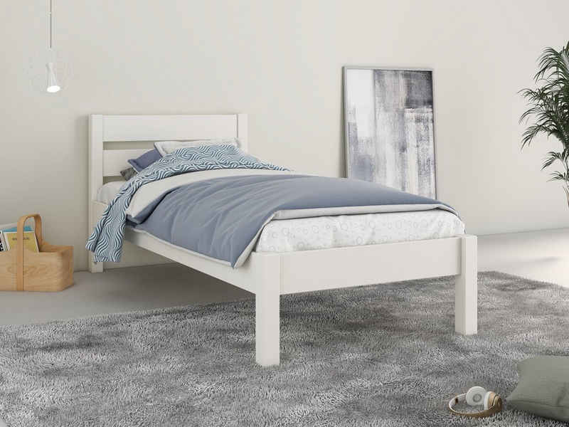 Home affaire Bett "NOA " ideal für das Jugendzimmer, zertifiziertes Massivholz, skandinavisches Design