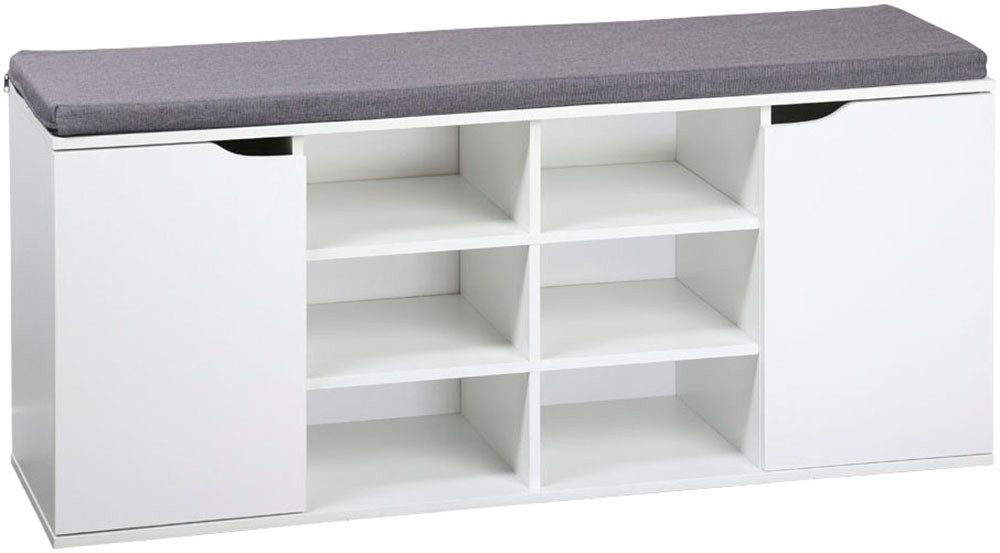 Schuhschrank Schuhschrank mit Sitzkissen, 2 Türen, FSC