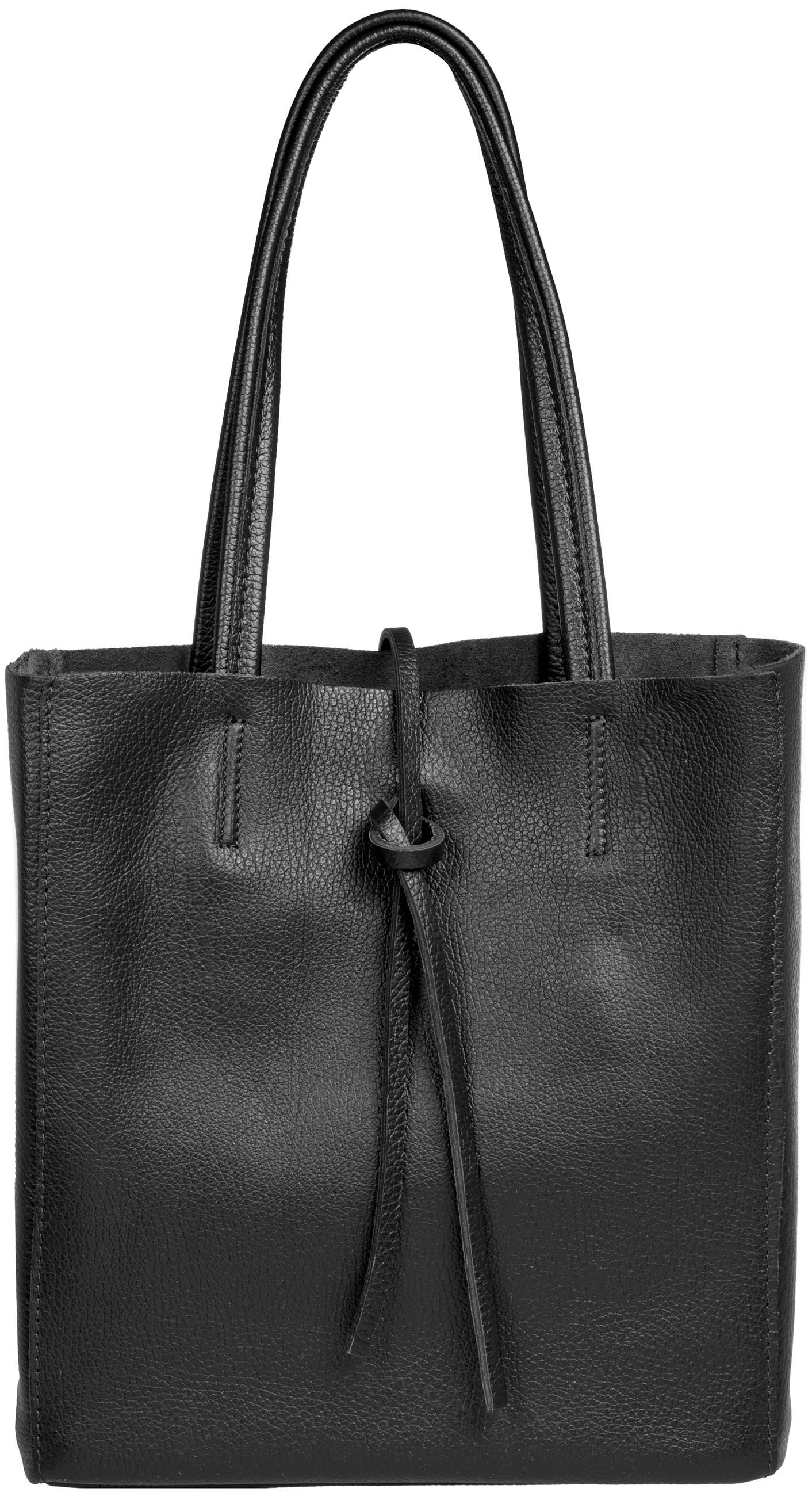 Caspar Schultertasche Mittelgroße Leder Shopper Damen Tasche - CLASSIC LINE - Modell No.814, casual, leicht & unempfindlich - 100% Echtleder - Handmade in Italy