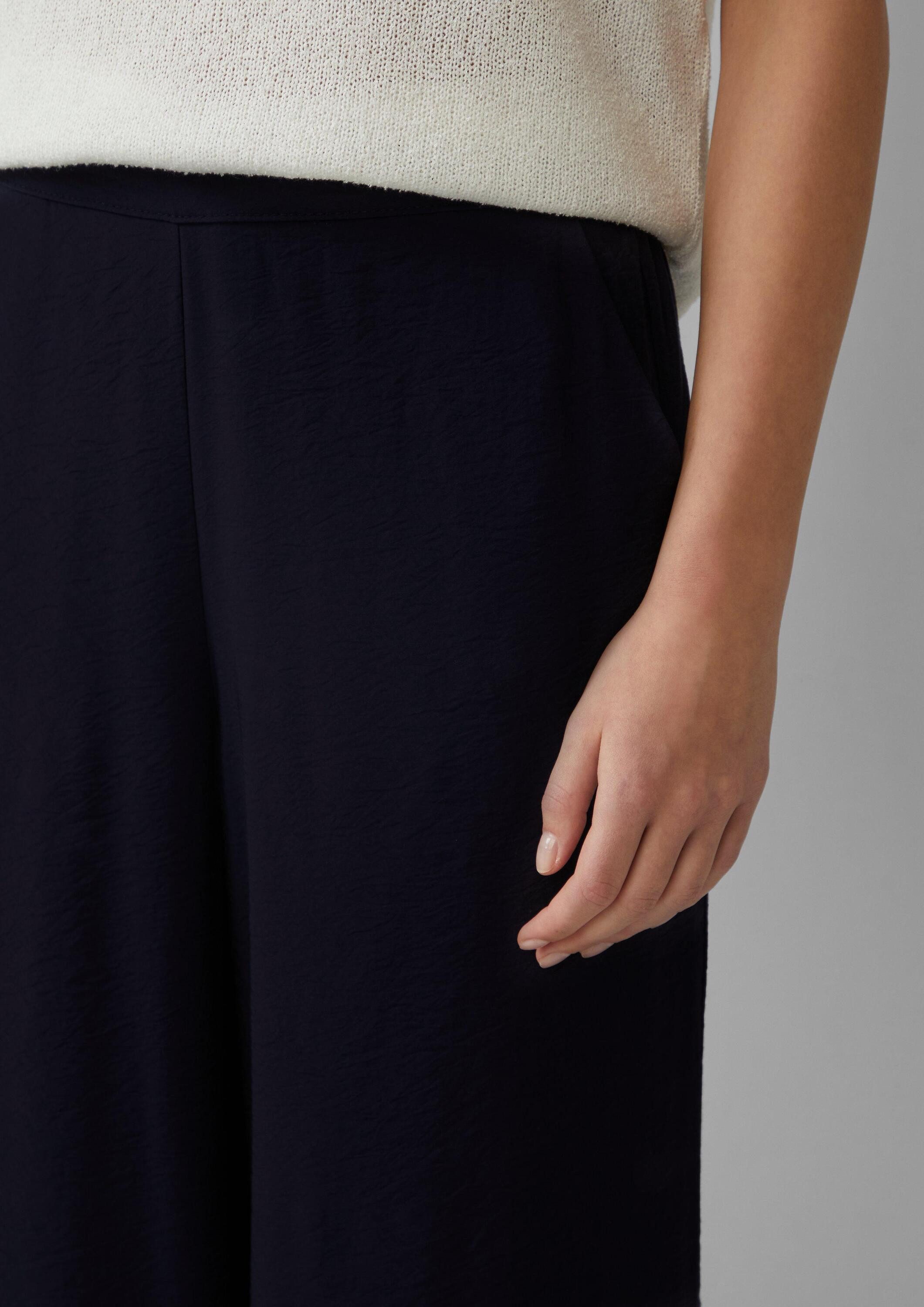 s.Oliver Chinos Hose Wide-Leg-Hose im Loose Fit mit Elastikbund