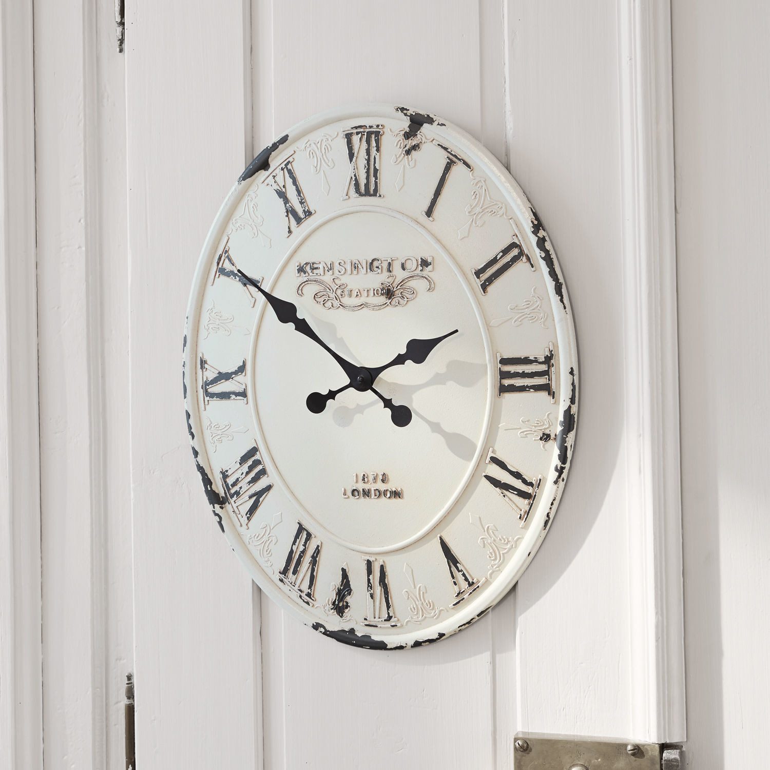 Mirabeau Wanduhr Uhr Soulières antikweiß