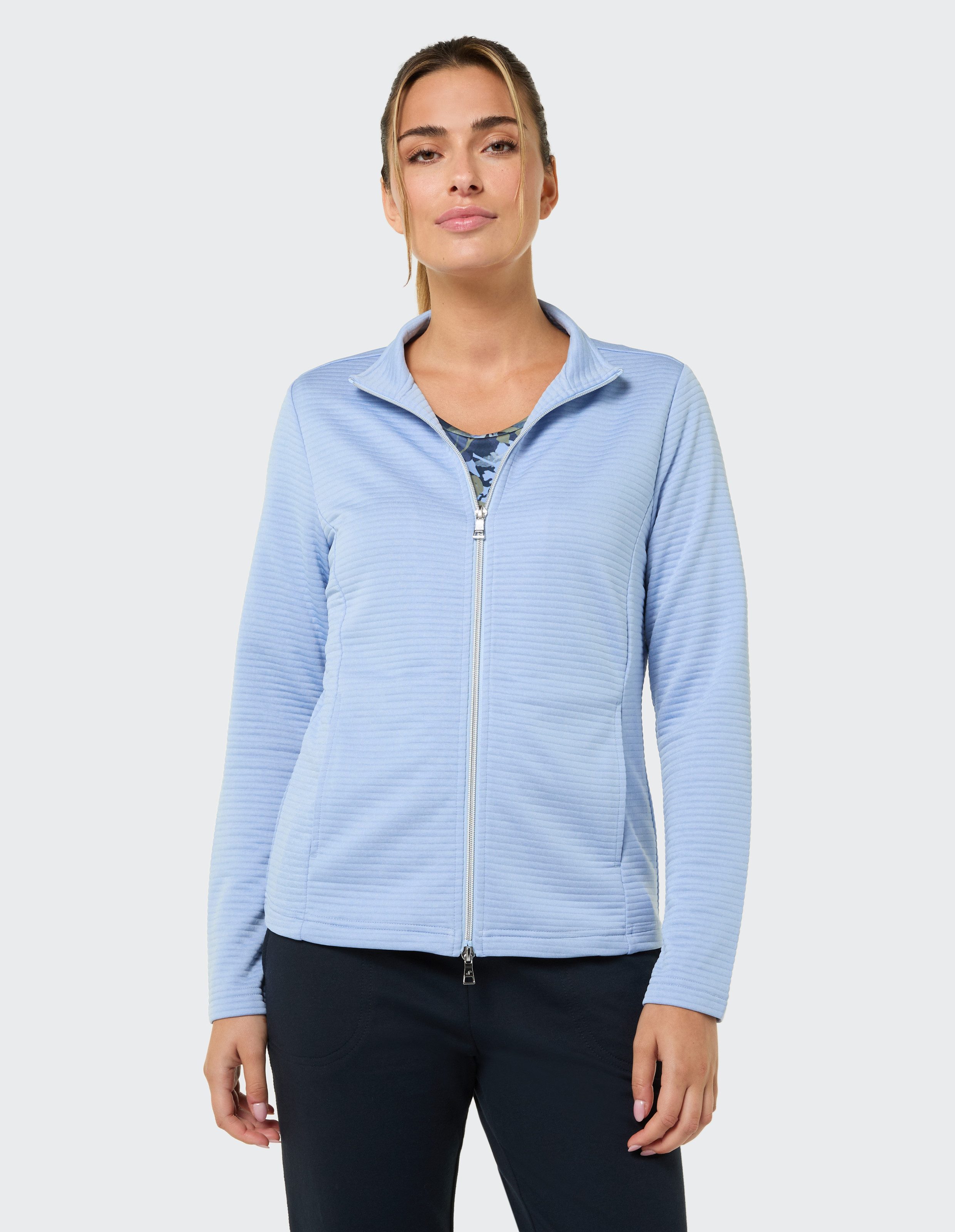 Joy Sportswear Trainingsjacke D SWEATJACKE PEGGY sportlicher Stil, mit Reißverschluss, gerader Abschluss, aus Polyester