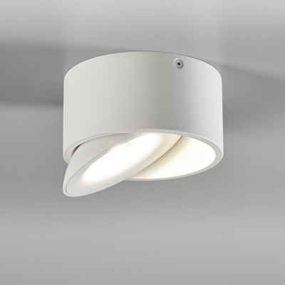 Licht-Trend LED Deckenstrahler LED Aufbauspot Santa schwenkbar & dimmbar Weiß, Warmweiß