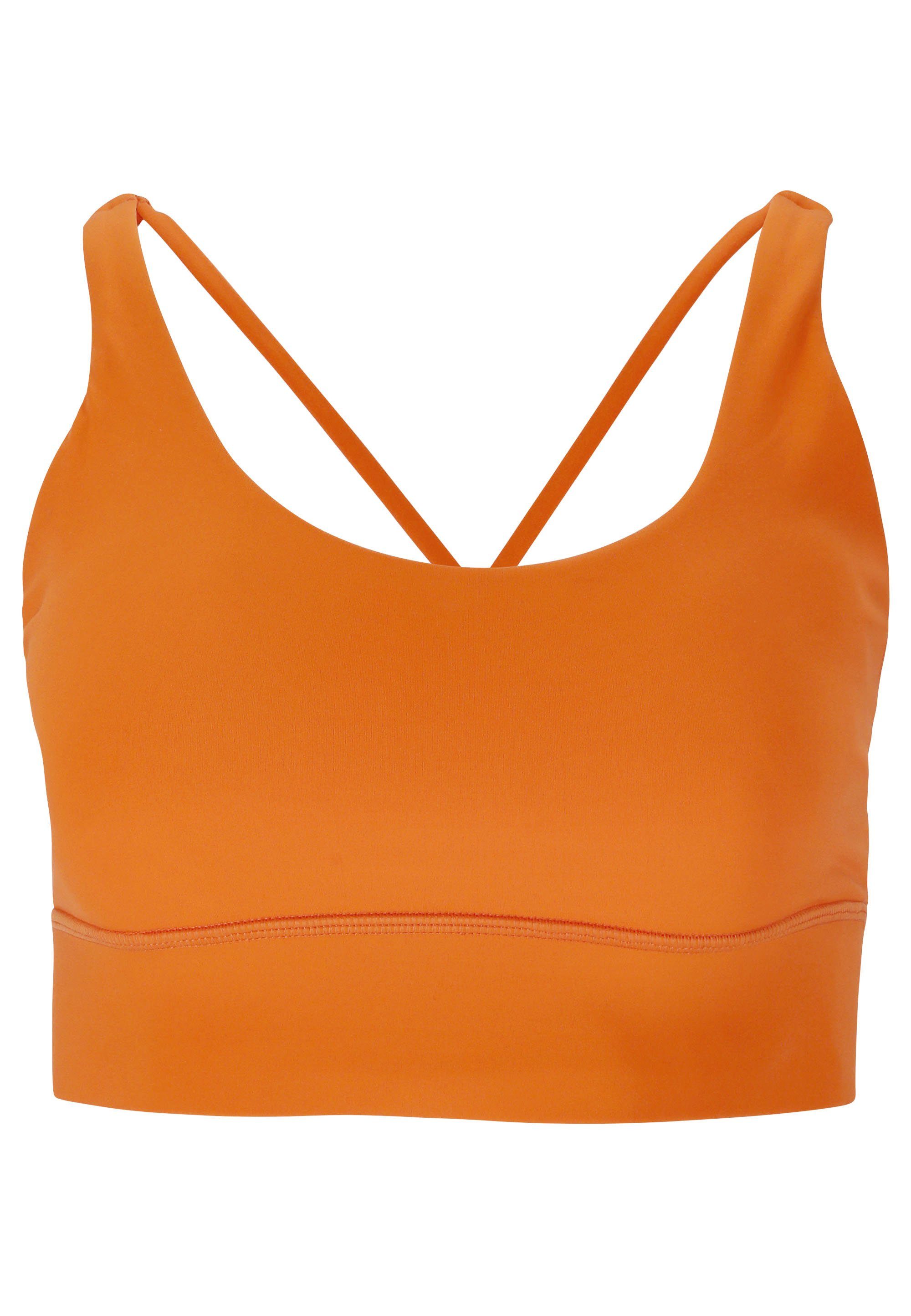 Sport-BH ATHLECIA Gaby orange Material aus feuchtigkeitsregulierendem